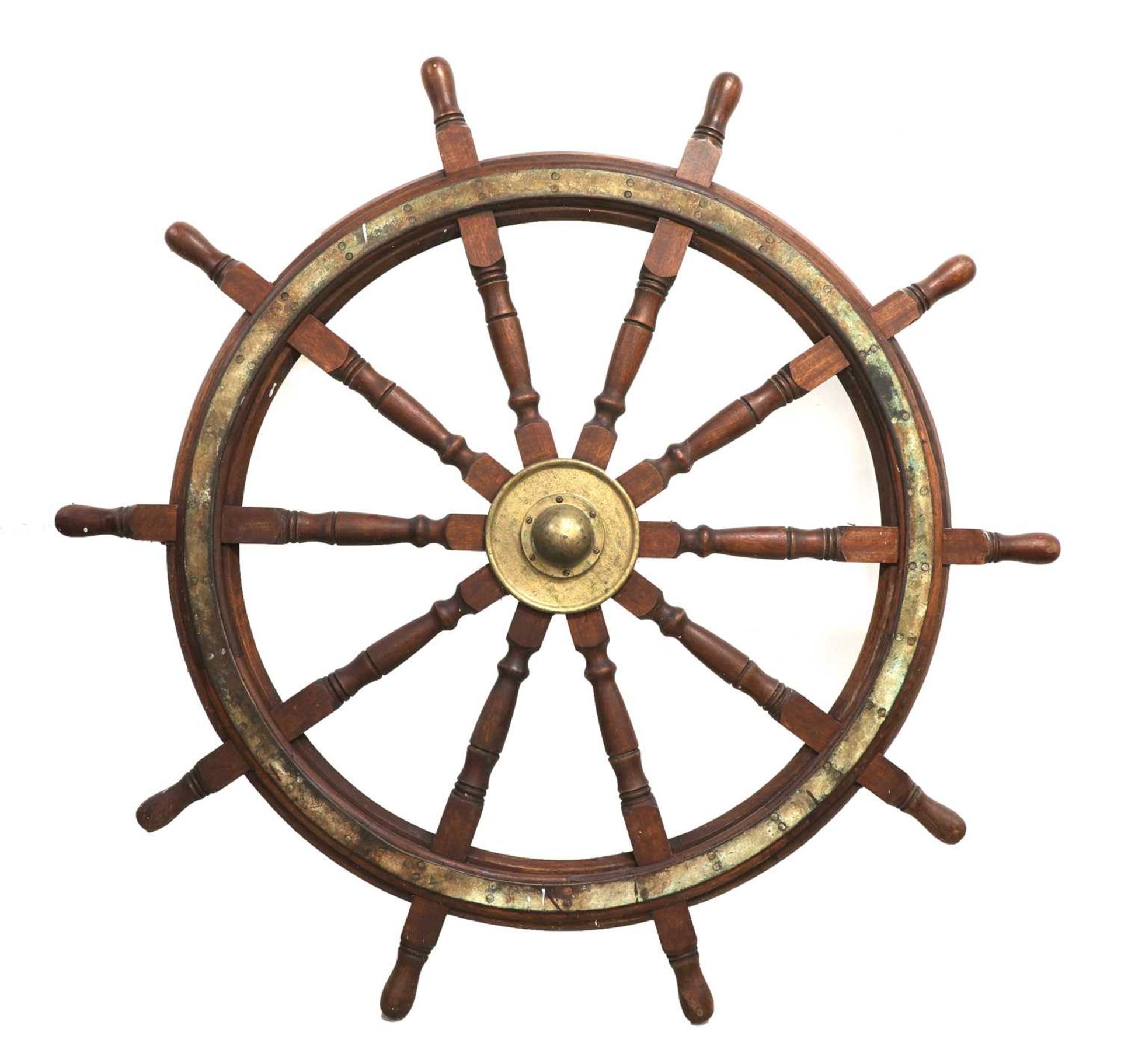 A massive Harland & Wolff ship's wheel,