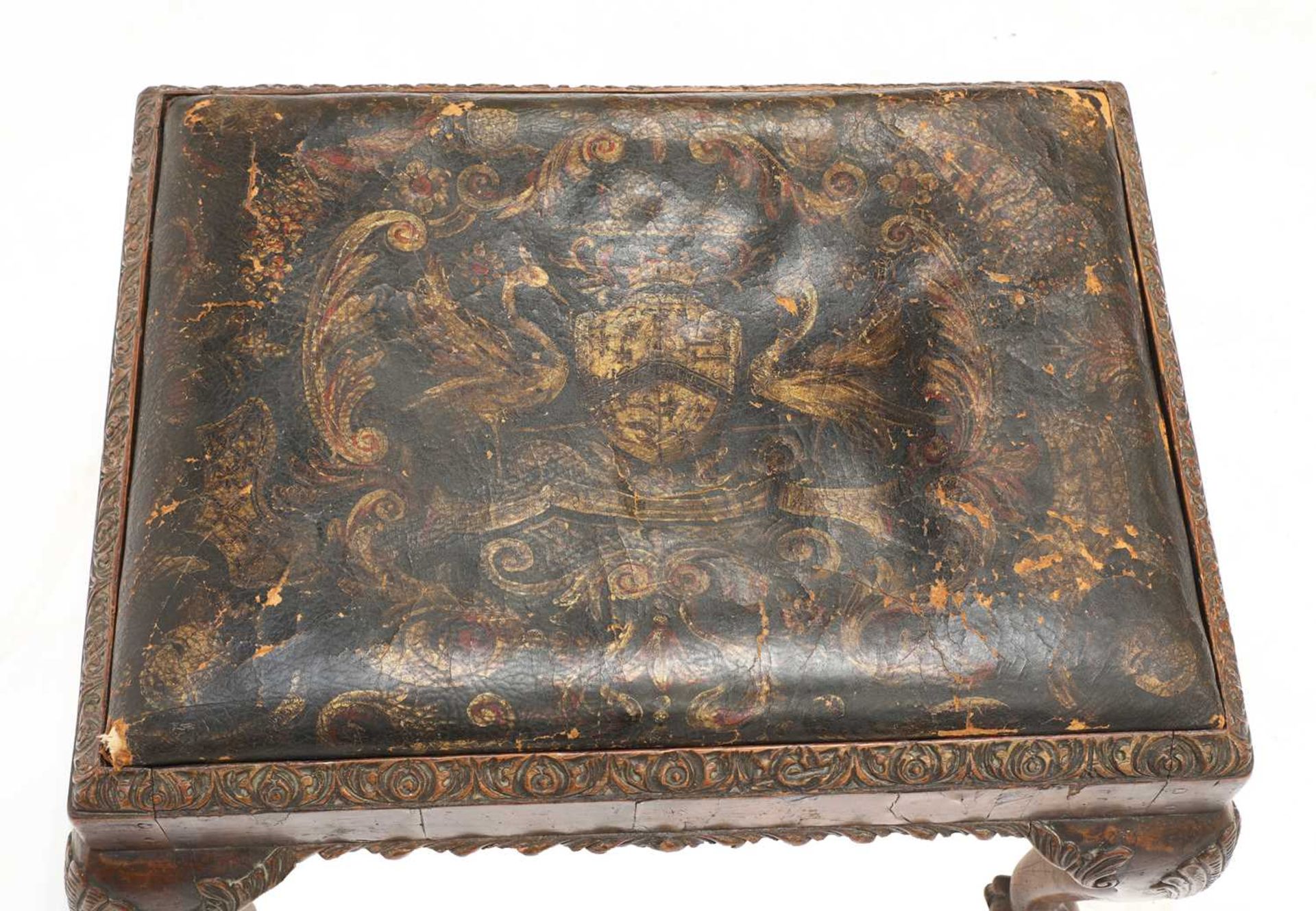 A George II-style walnut stool, - Image 4 of 6