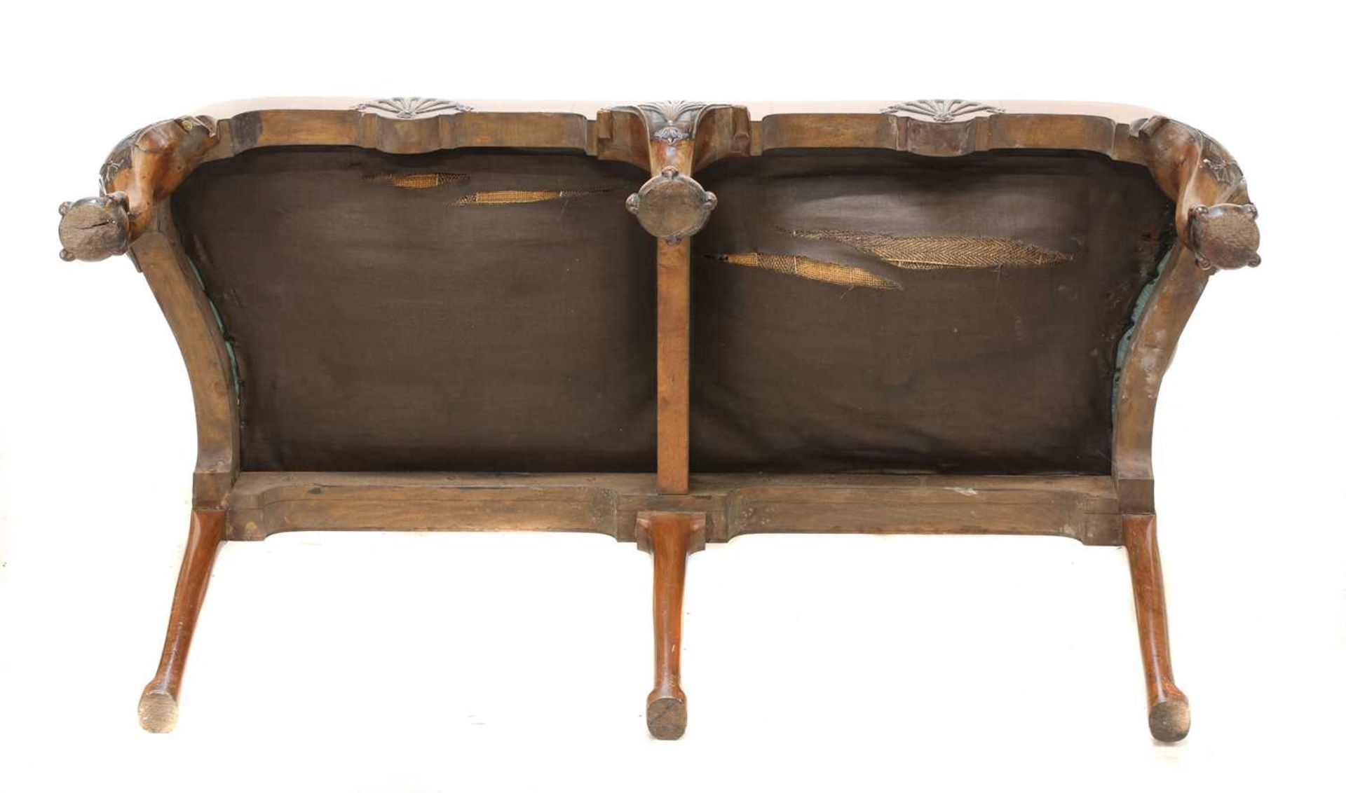 A George II-style walnut two-seater settee, - Image 6 of 10