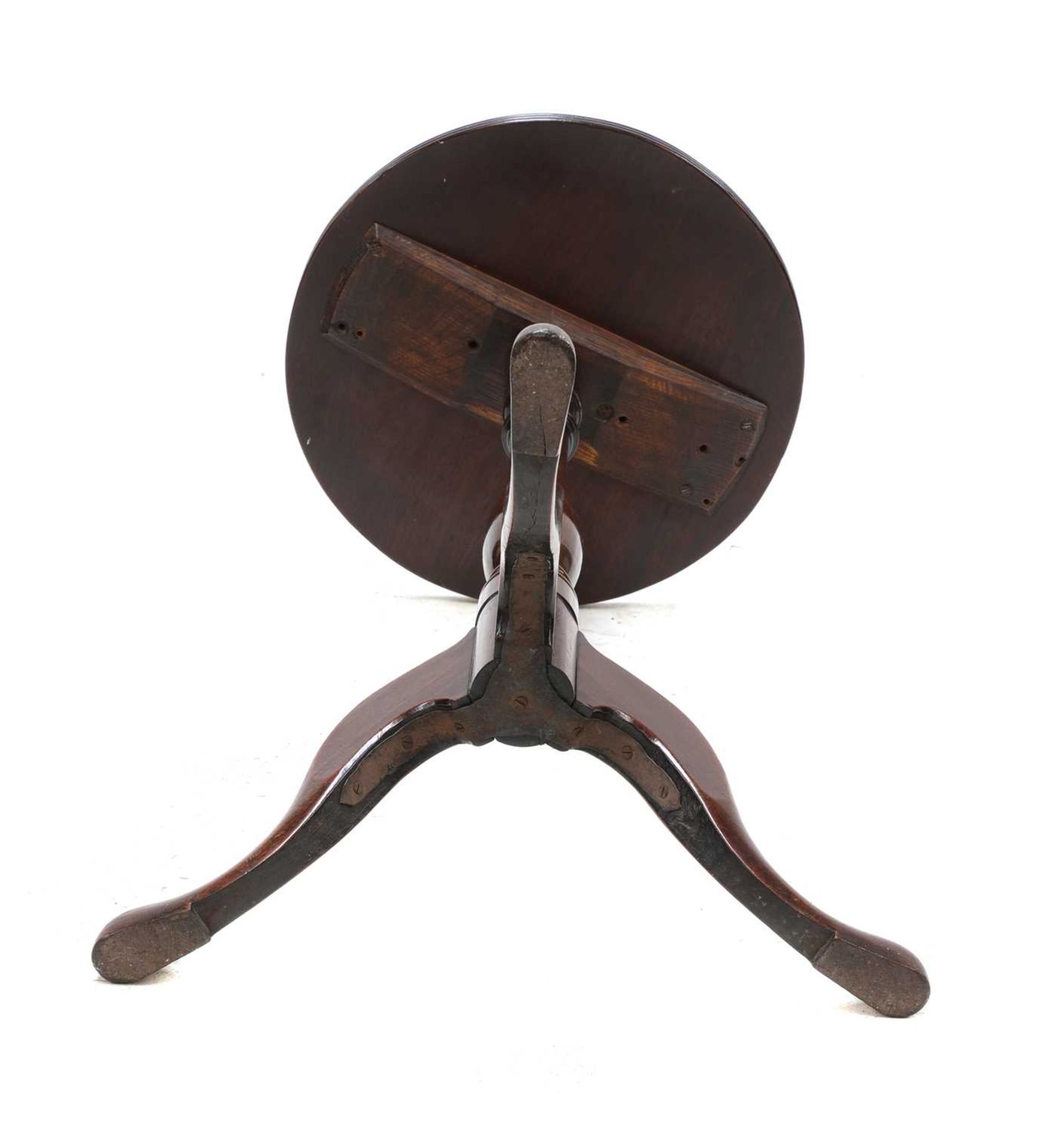 A George III solid mahogany tripod table, - Image 4 of 17