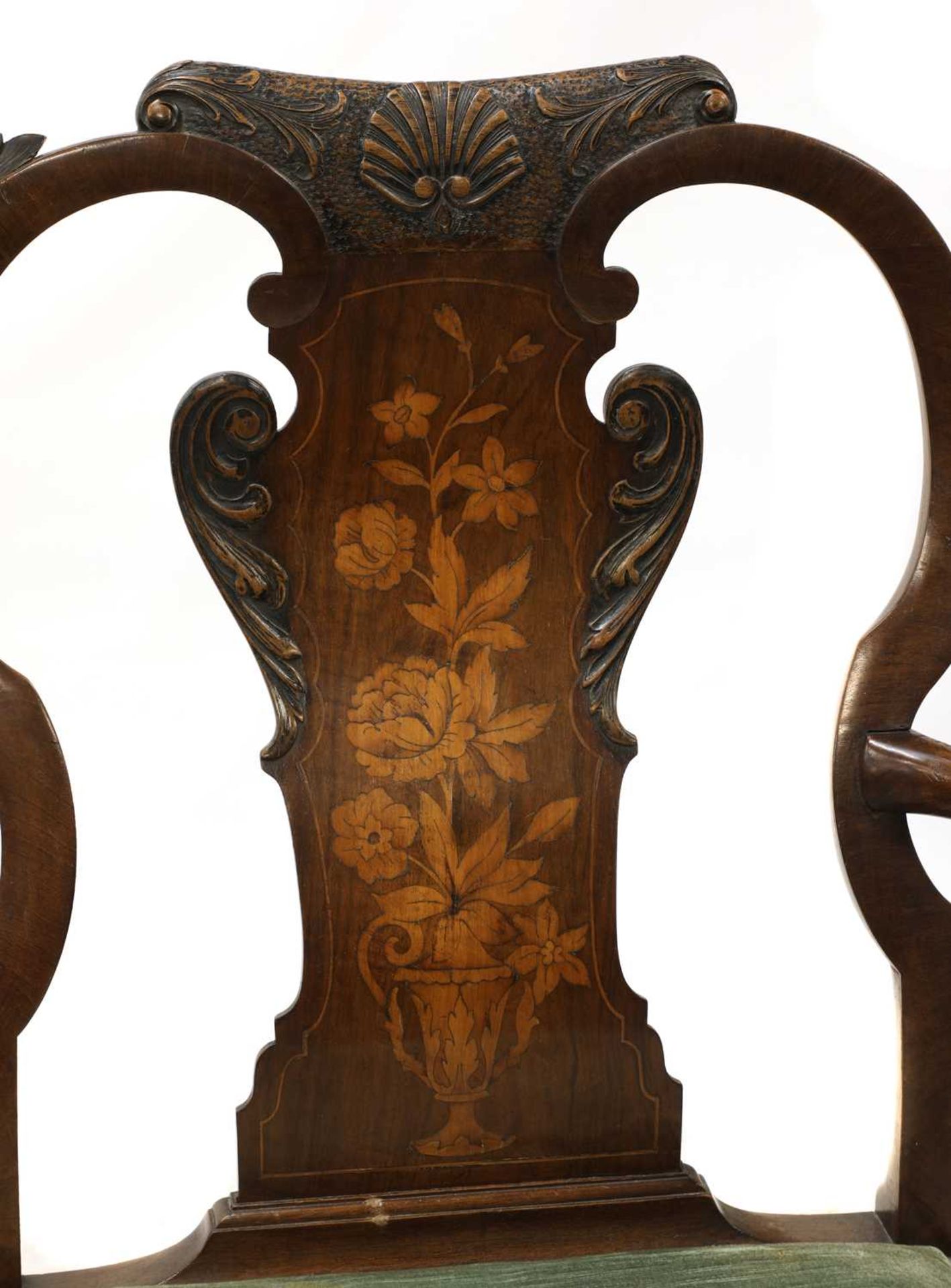 A George II-style walnut two-seater settee, - Image 10 of 10