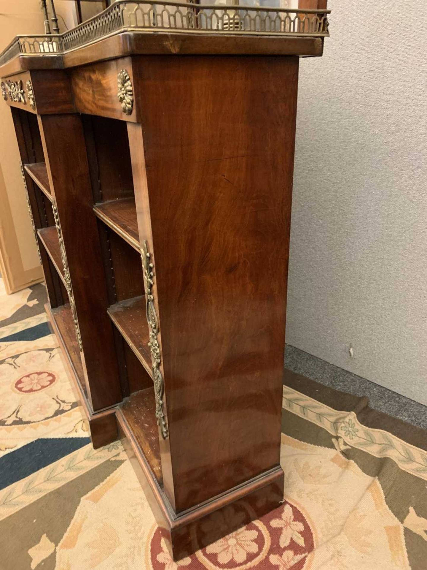 A French Empire mahogany breakfront bookcase, - Image 24 of 41