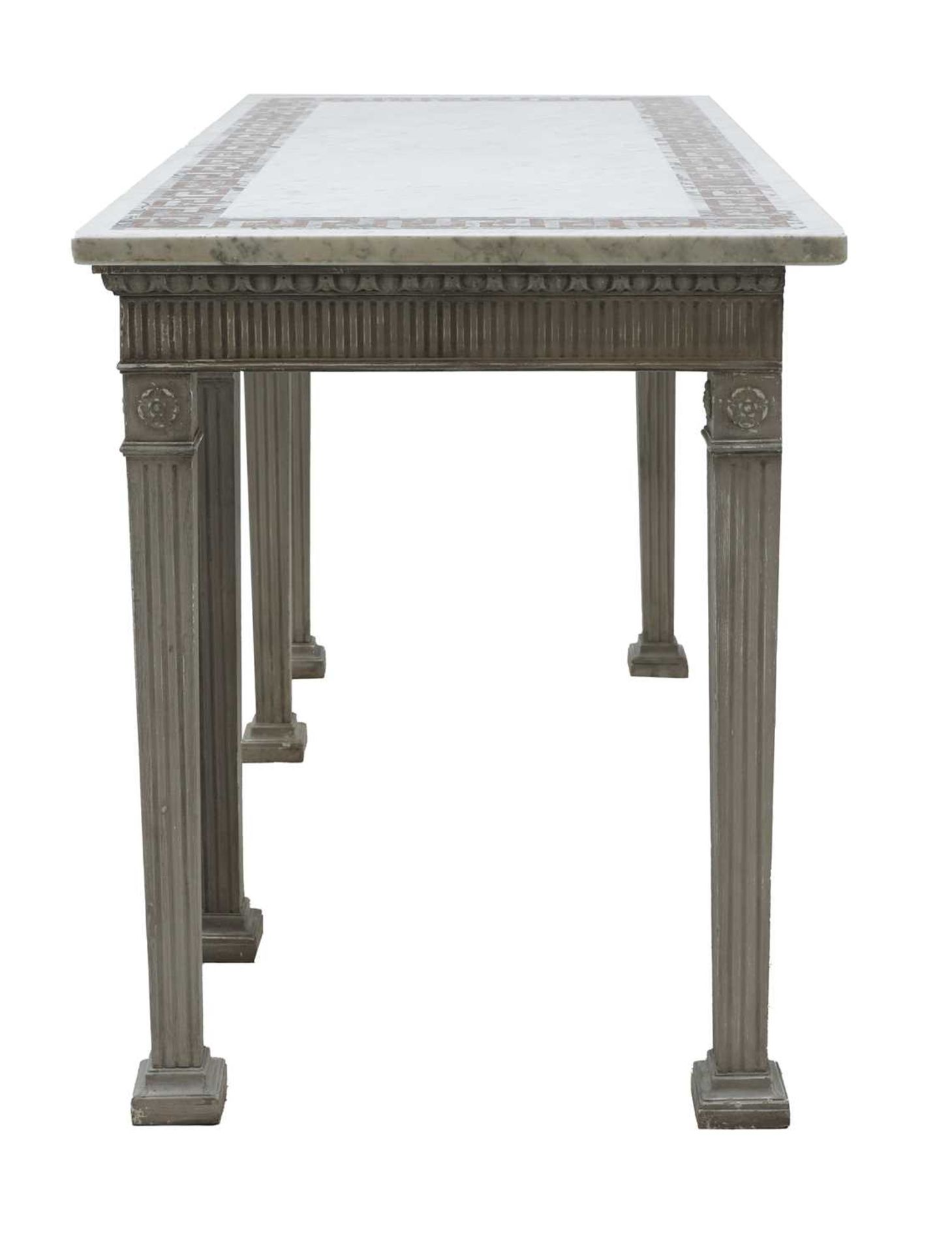 A pair of contemporary marble-topped console tables, - Image 8 of 11