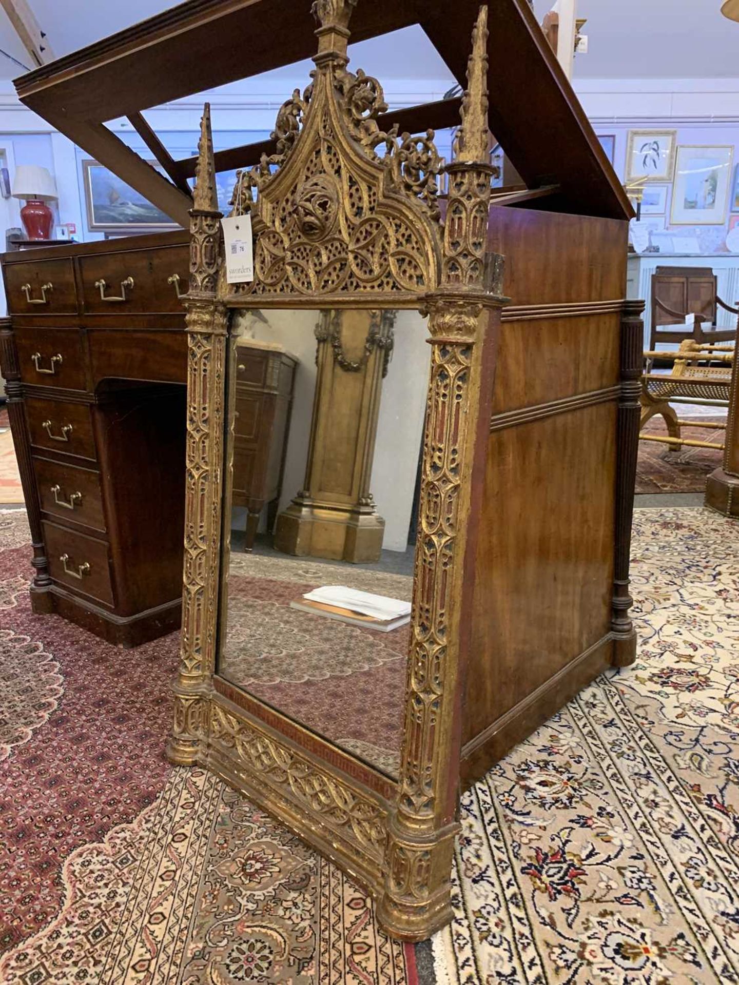 A Gothic Revival wall mirror, - Image 26 of 38