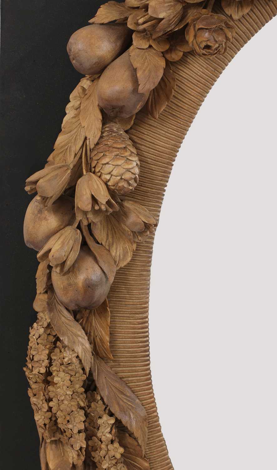 An ornately carved mirror in the style of Grinling Gibbons, - Image 2 of 4