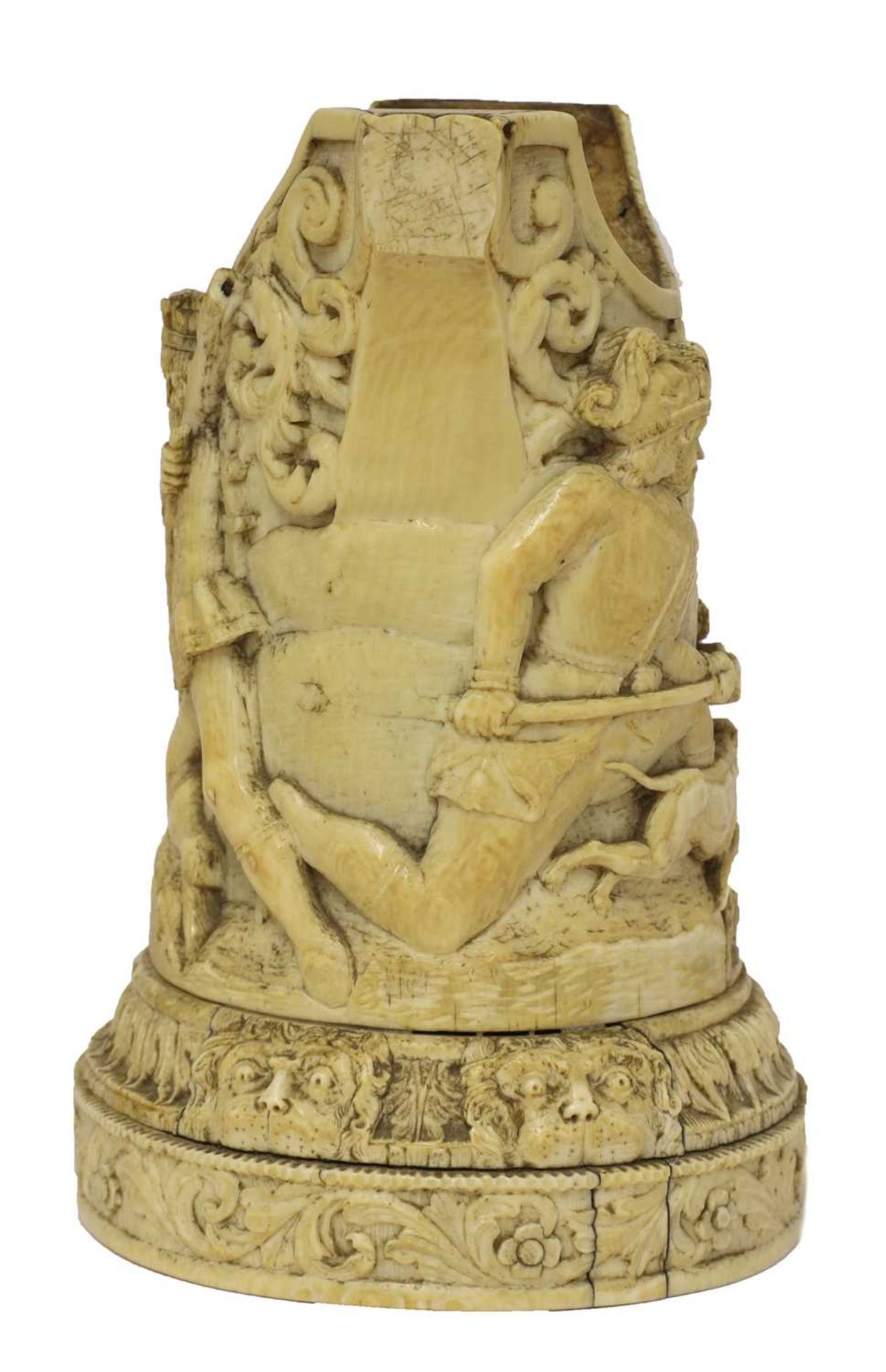 A carved ivory gun rest, - Image 3 of 5