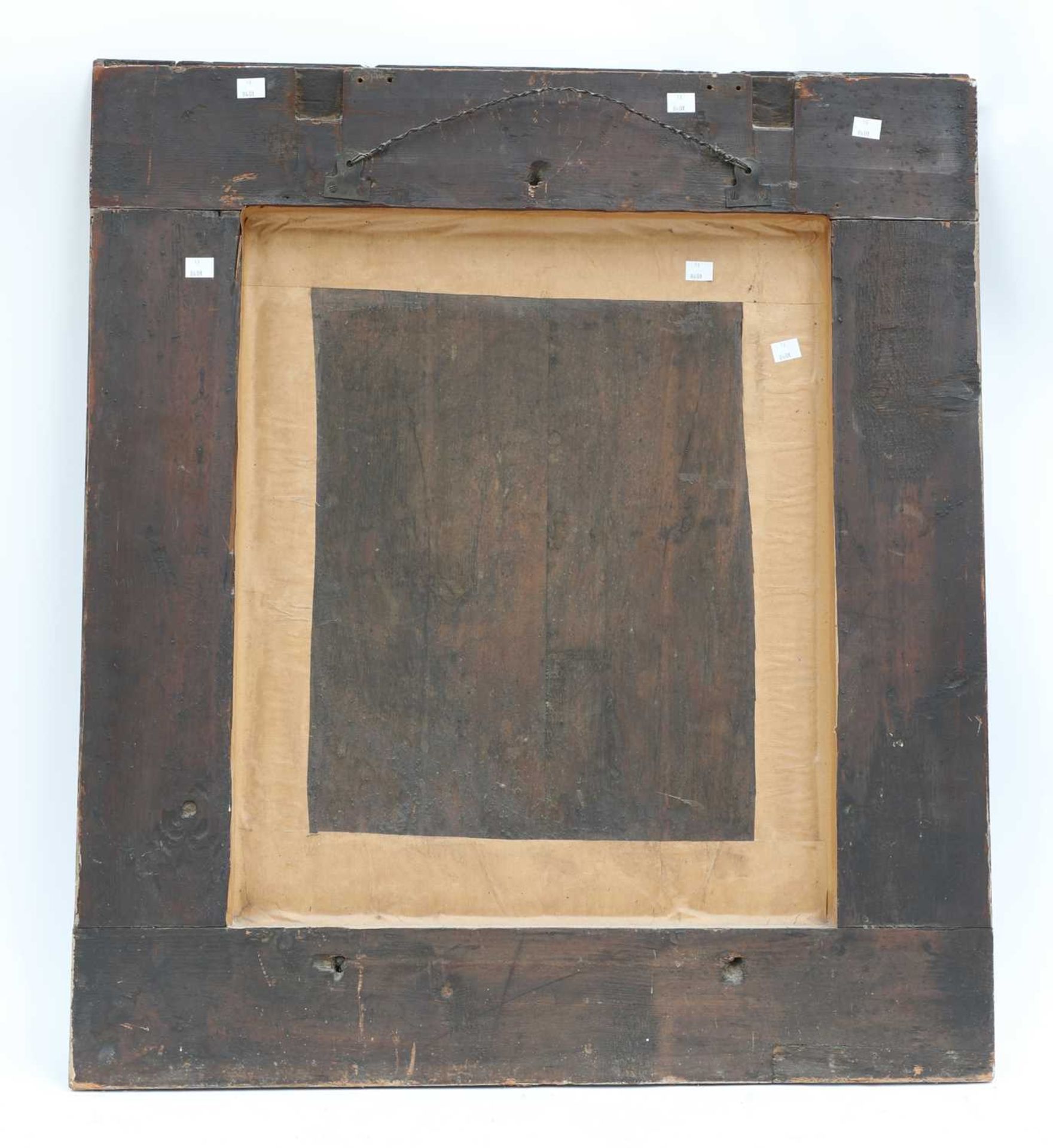 A walnut cushion-framed wall mirror, - Image 2 of 2