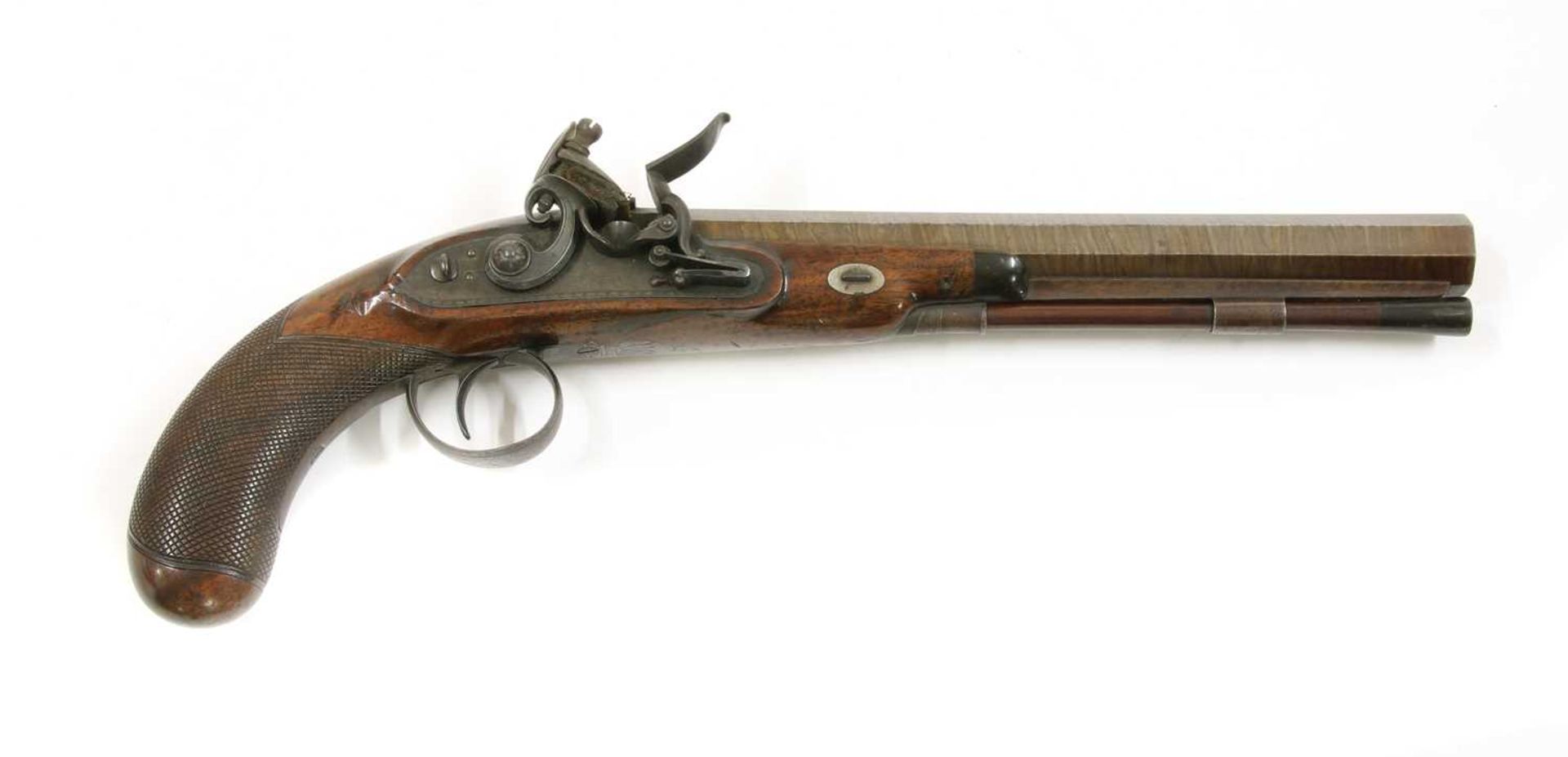 A flintlock duelling pistol by John Manton,