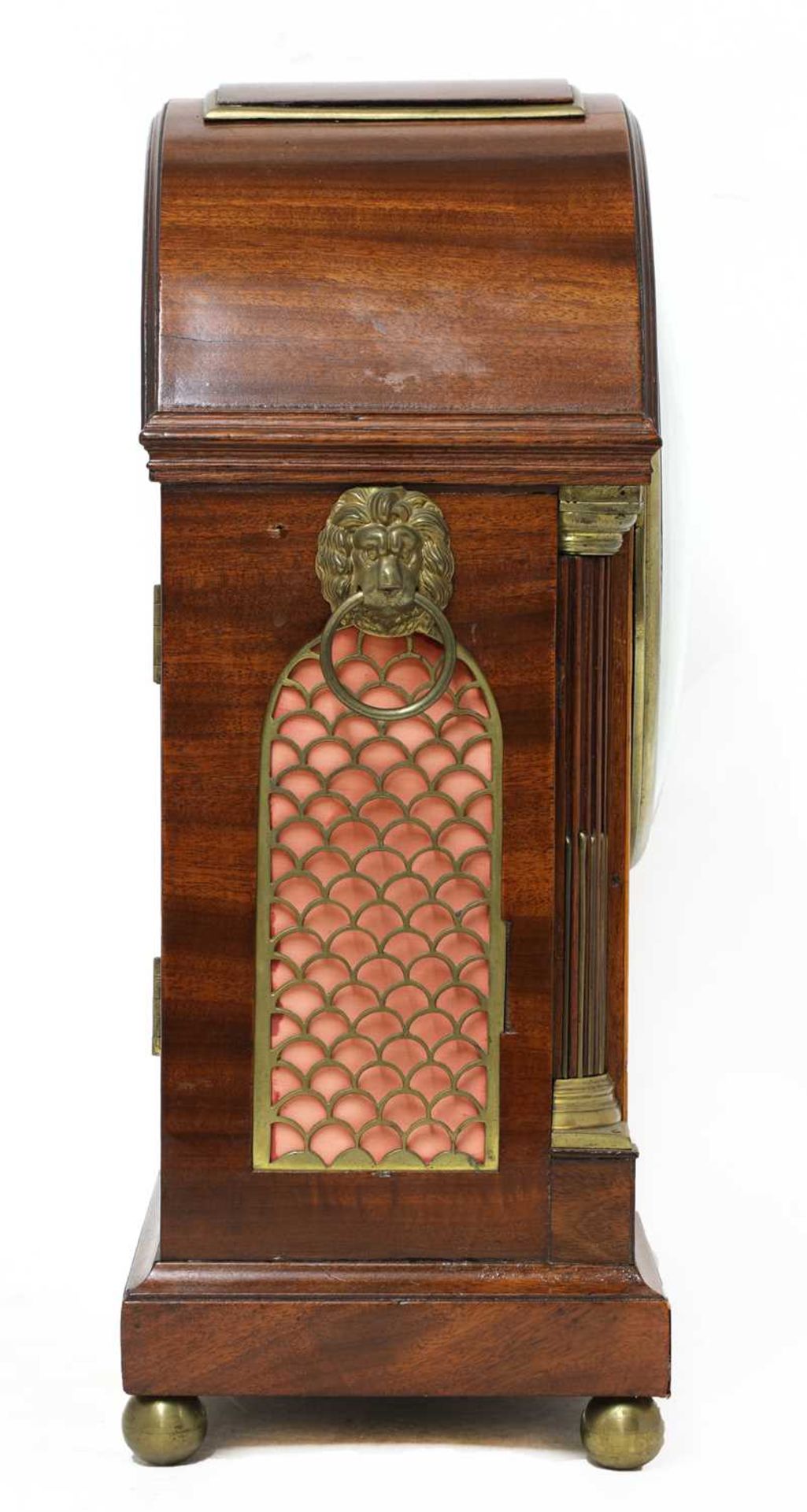 A strung mahogany mantel clock by Samuel Marsh, London - Bild 2 aus 4