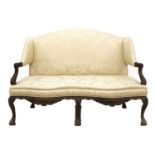 A Continental carved settee,