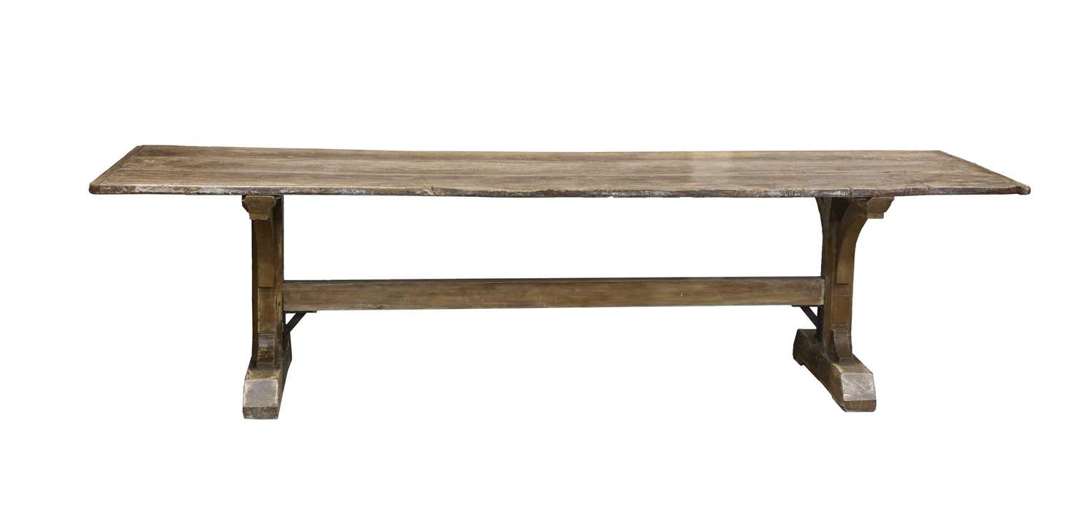 An elm and pine refectory table, - Image 2 of 3