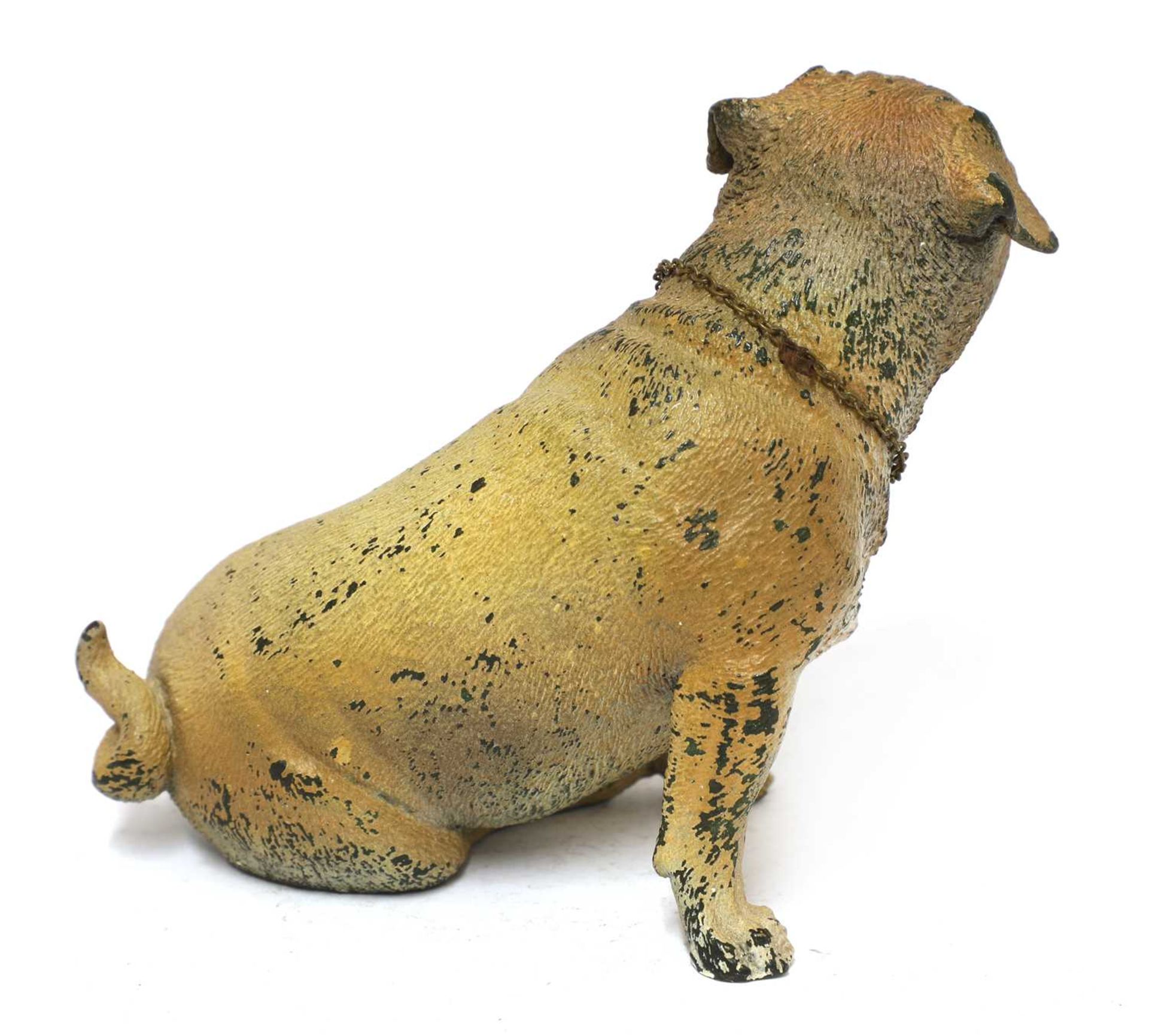 A cold-painted bronze pug, - Image 2 of 3