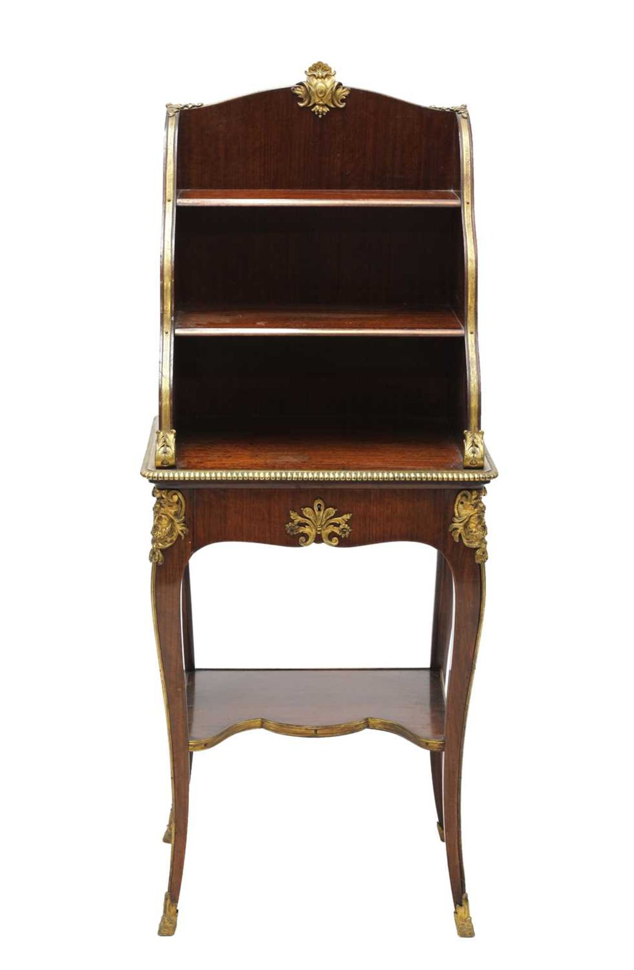 A Louis XV-style mahogany and gilt-bronze-mounted bookcase, - Image 2 of 6