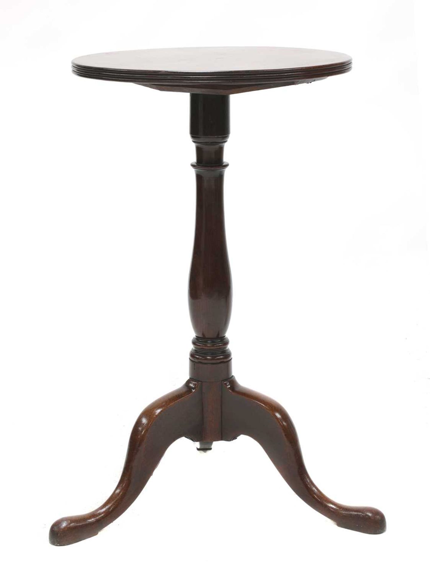 A George III solid mahogany tripod table, - Image 3 of 17