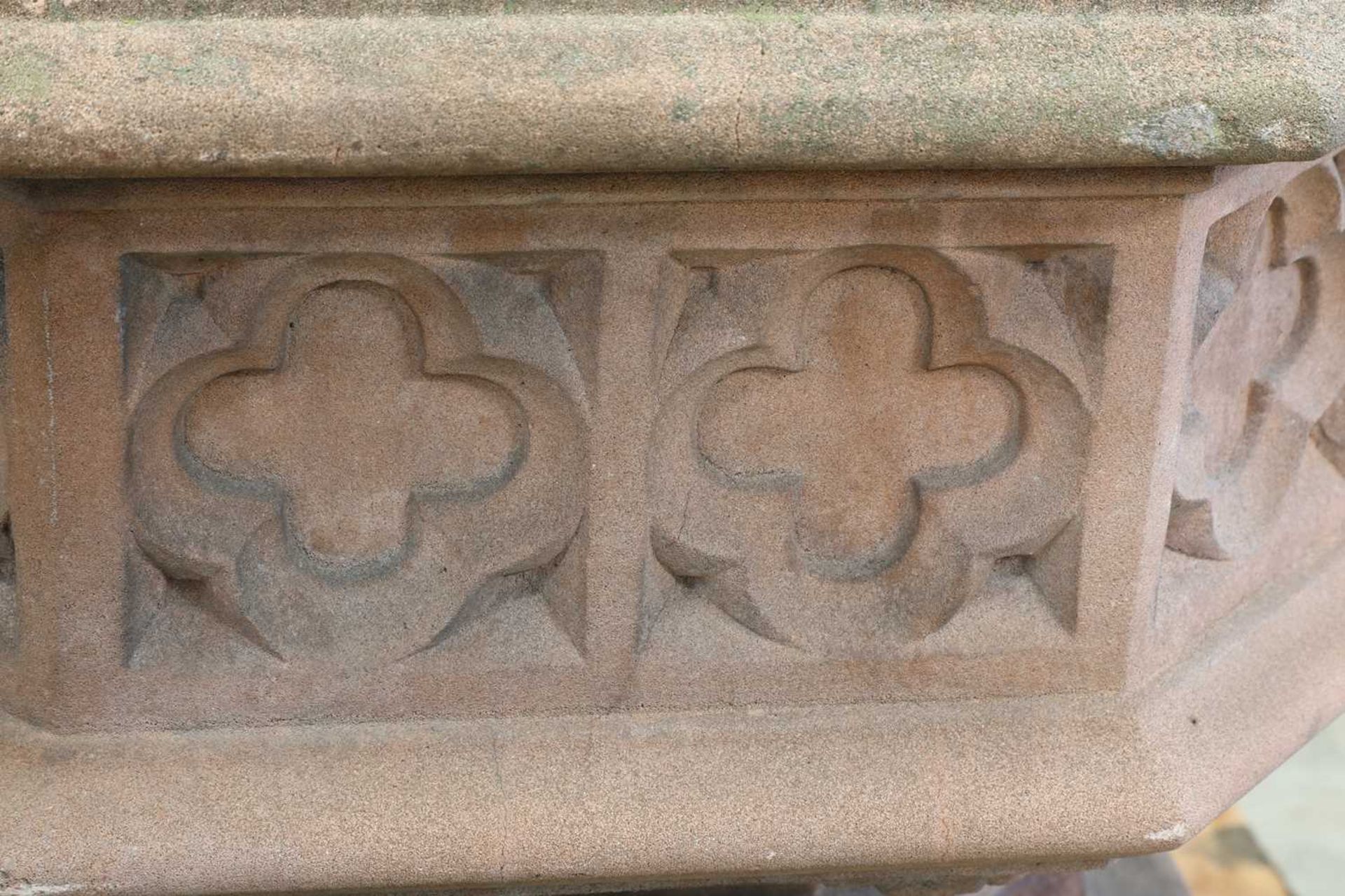 A pair of Indian sandstone octagonal planters, - Image 9 of 11