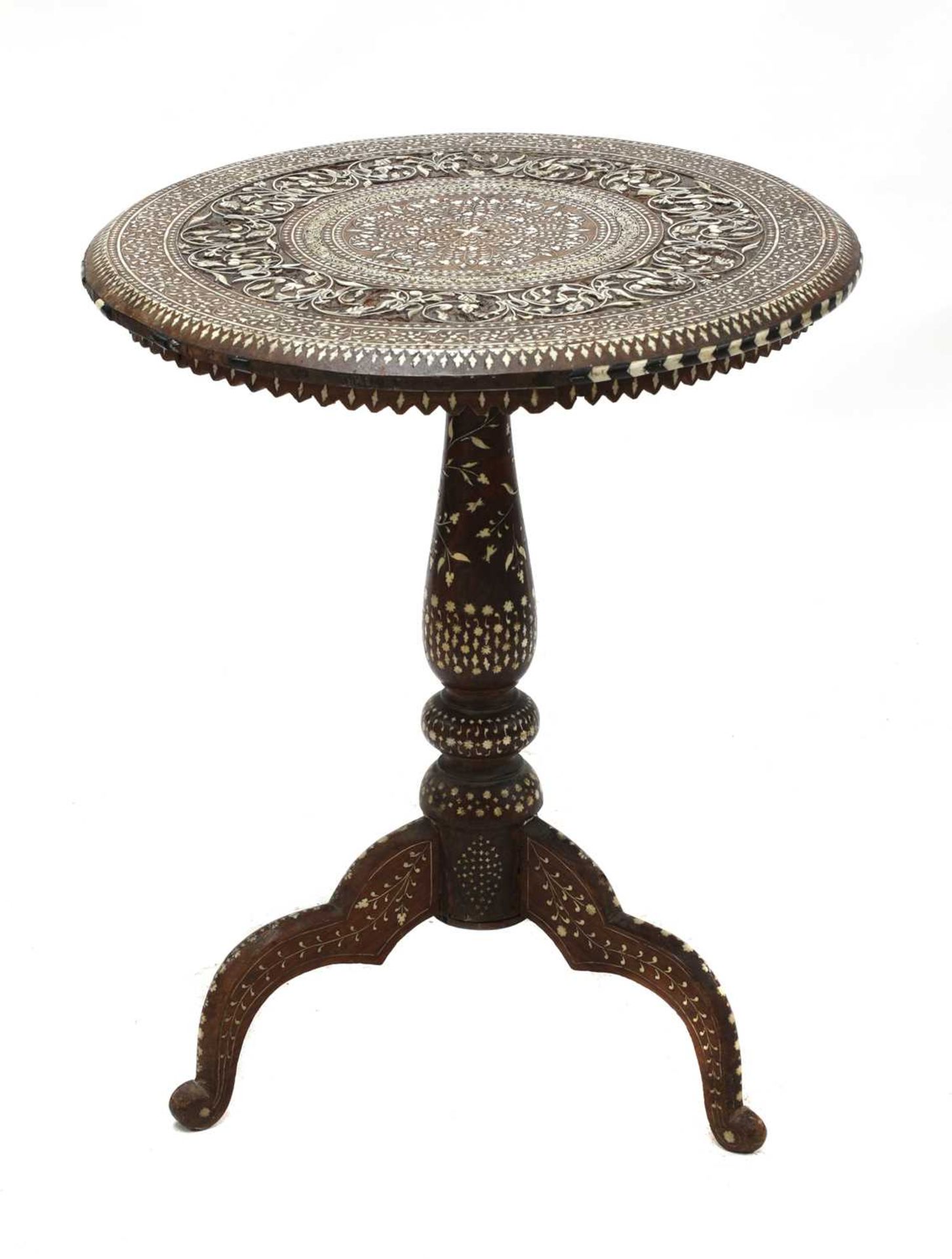 An Indian tripod table, - Image 2 of 4