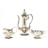 An American sterling silver coffee set,