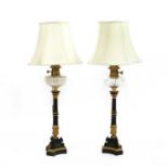 Two similar Austrian oil lamps by Rudolf Ditmar,