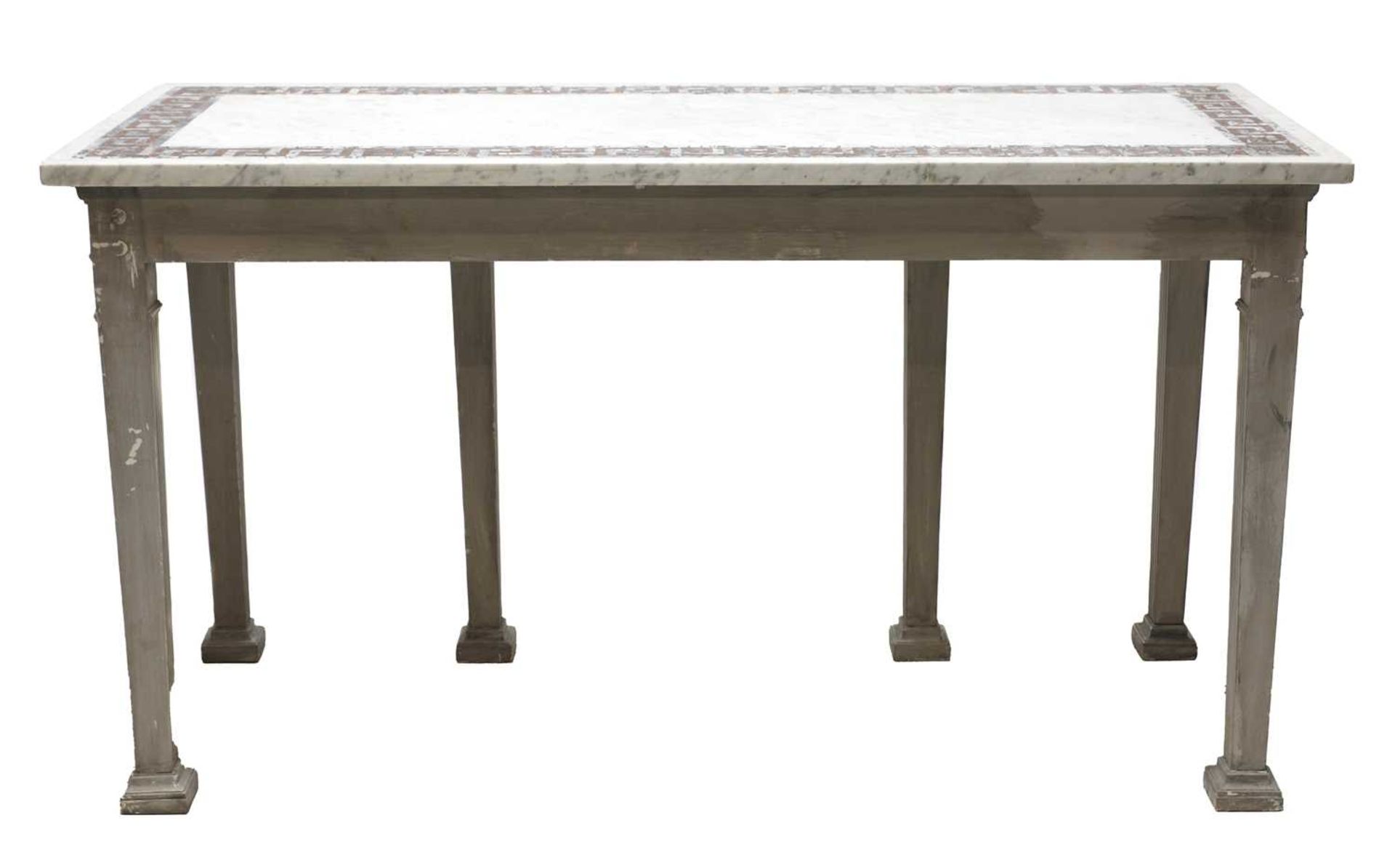 A pair of contemporary marble-topped console tables, - Image 7 of 11