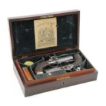 A cased pair of percussion travelling pistols by Forsyth & Co,