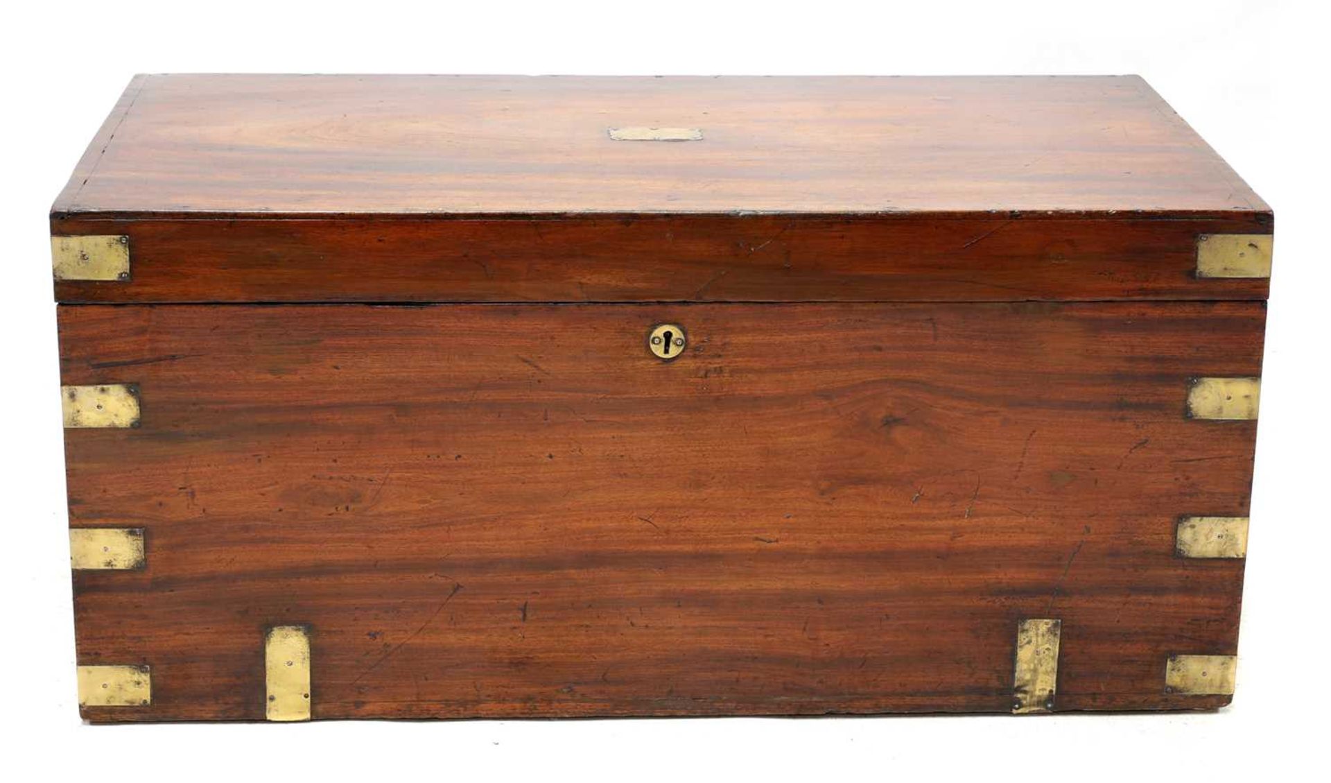 A brass bound camphor chest, - Image 2 of 8