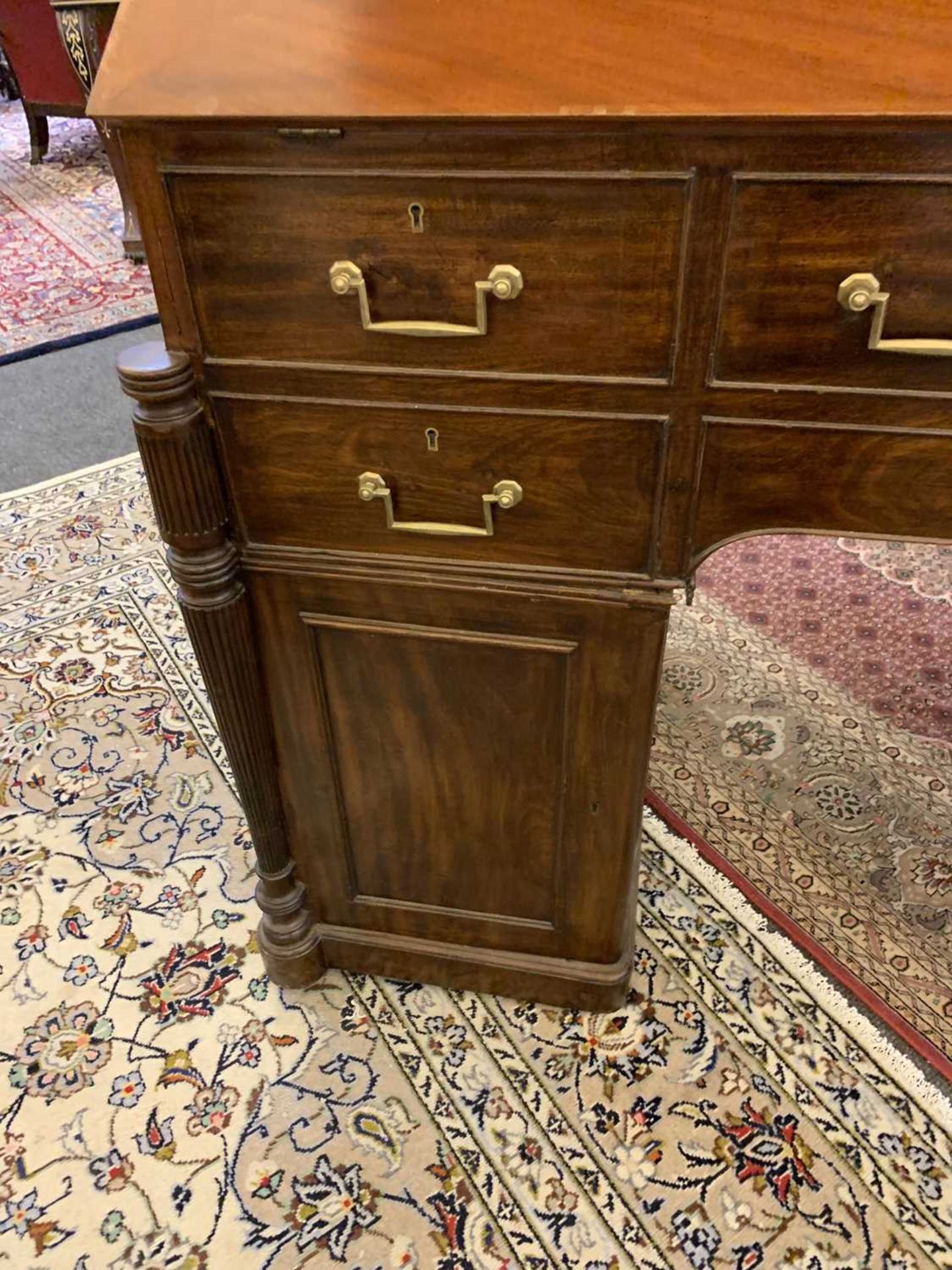 A George III mahogany architect's desk/secretaire, - Image 22 of 30