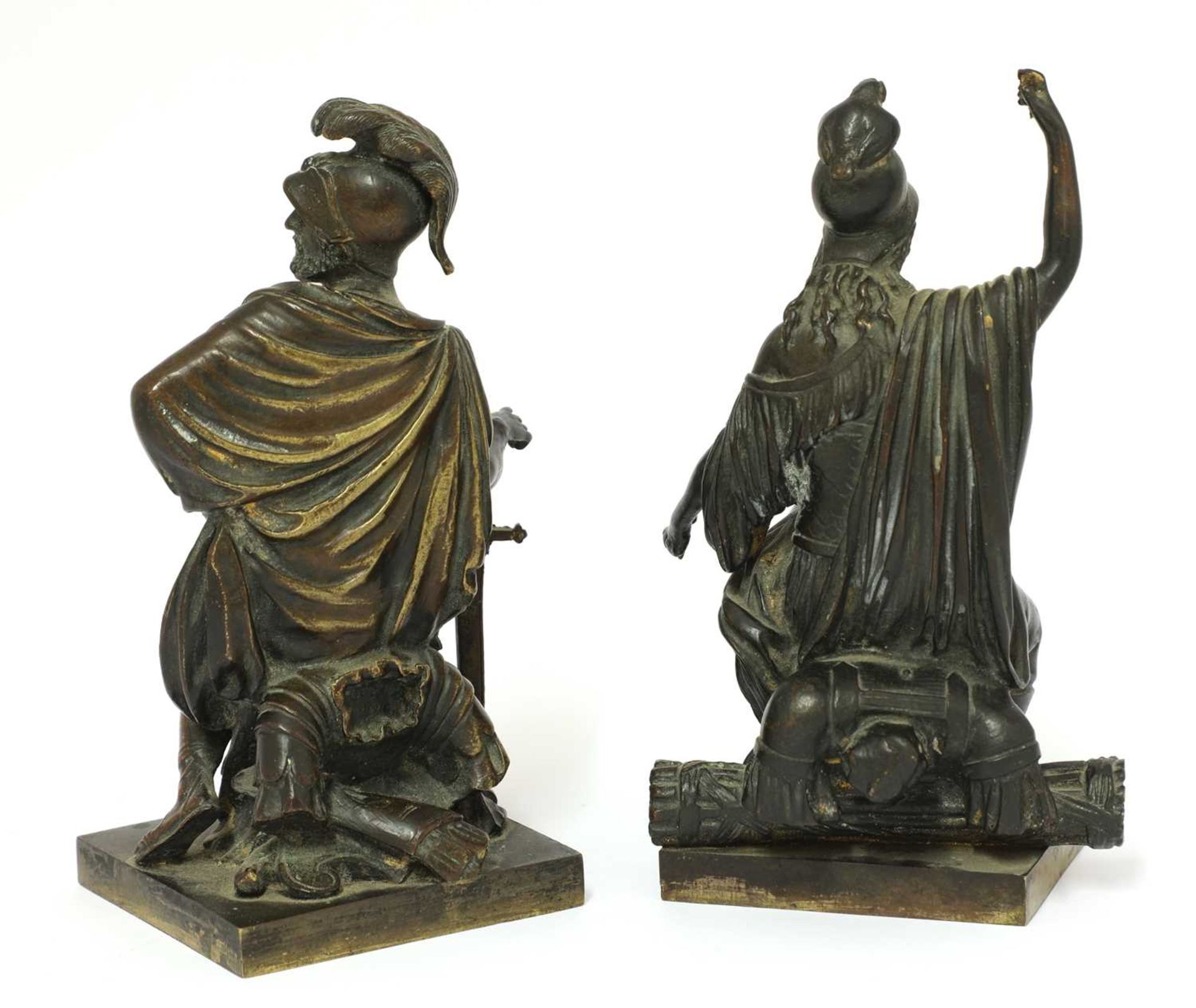 A pair of French grand tour bronze figures, - Image 3 of 3