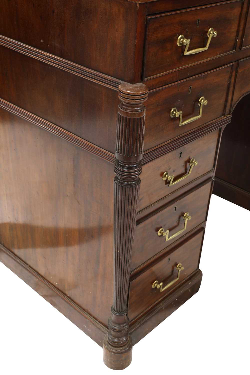 A George III mahogany architect's desk/secretaire, - Image 6 of 30