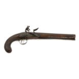 A flintlock duelling pistol,