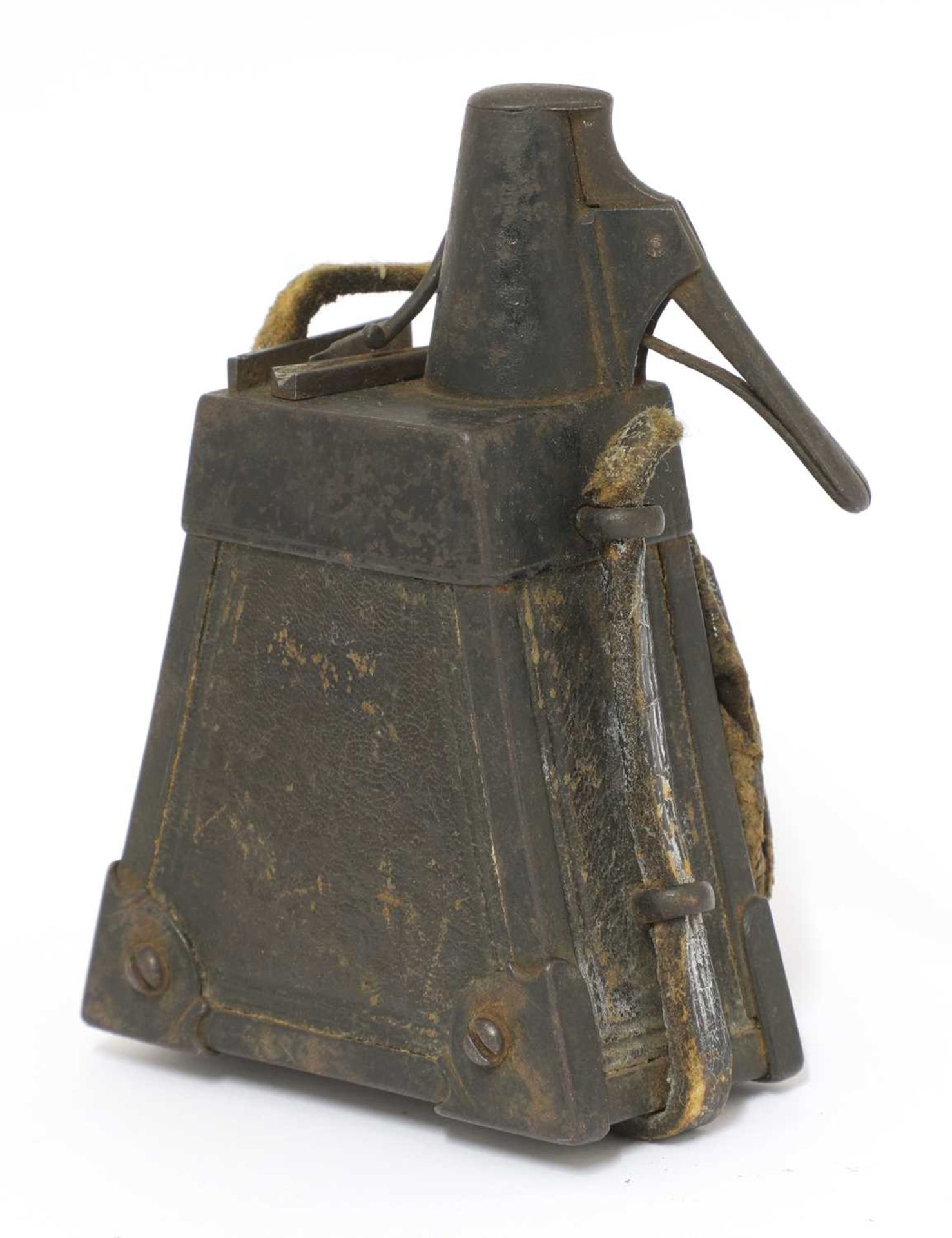 A German wheel lock wood flask, - Image 2 of 3