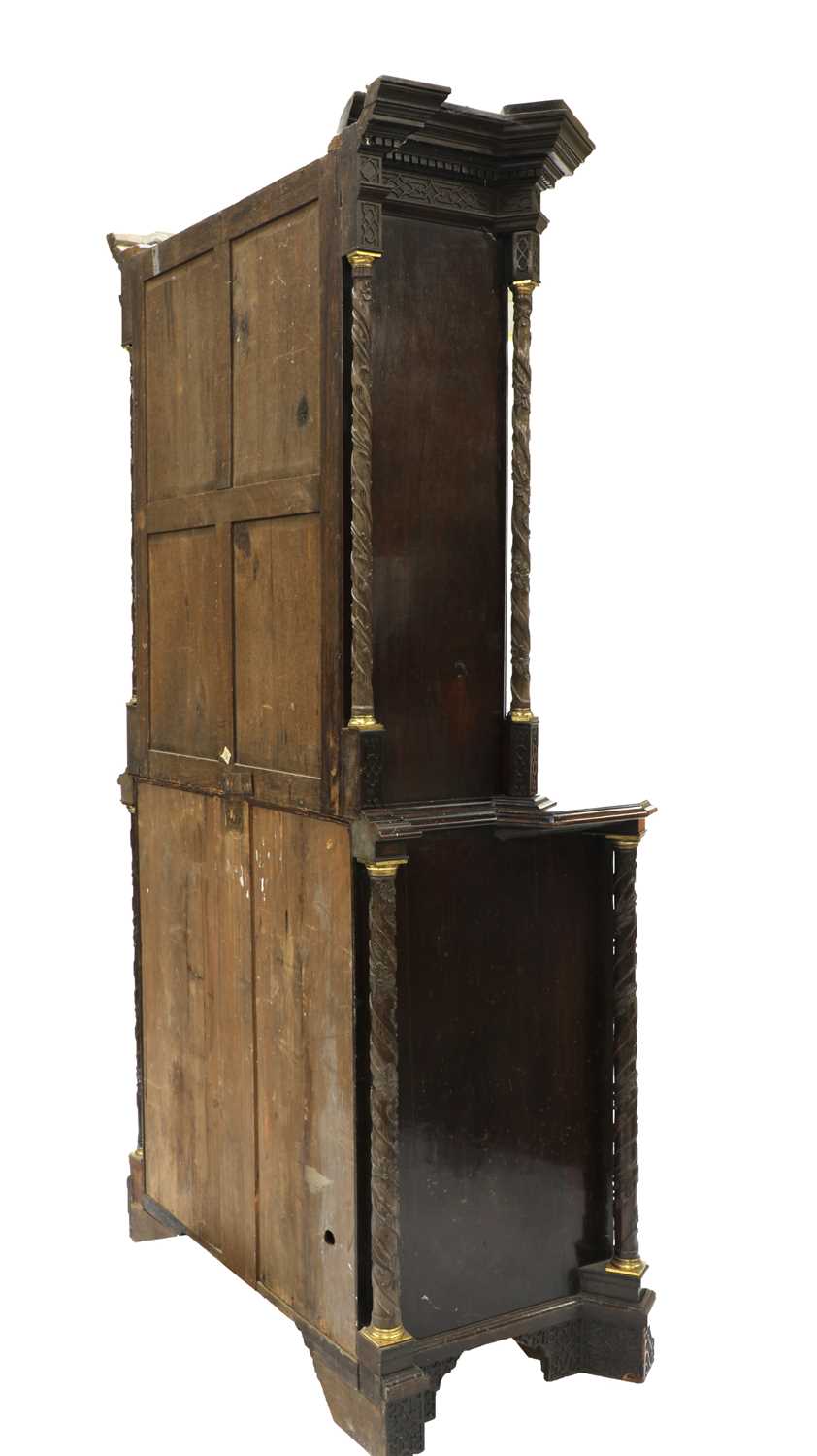 A Chippendale period mahogany secretaire bookcase, - Image 3 of 9