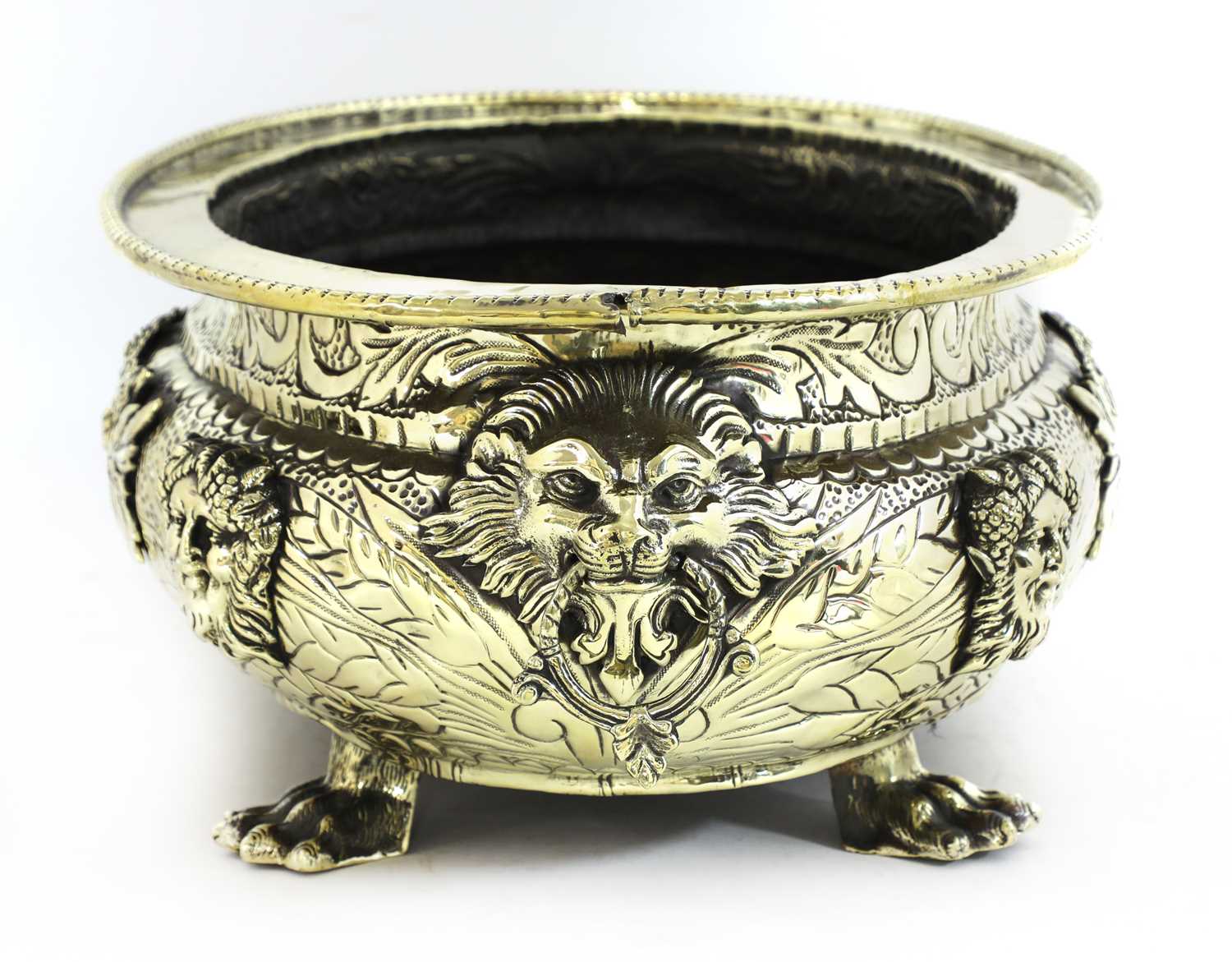 An embossed brass wine cooler, - Image 2 of 4