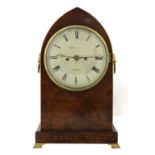 A mahogany lancet-cased bracket clock,