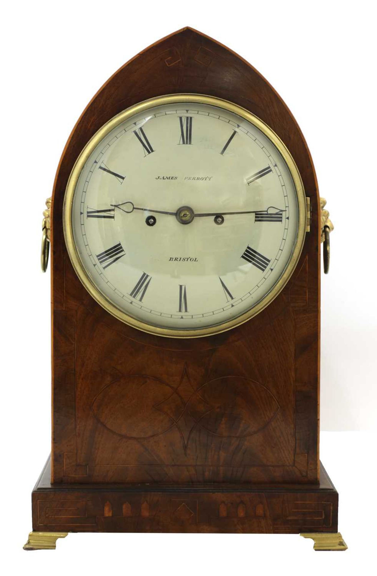 A mahogany lancet-cased bracket clock,