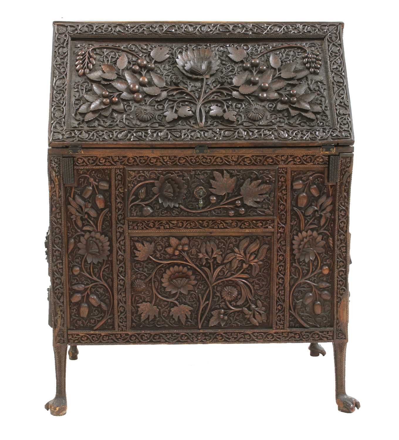 An Anglo-Indian rosewood bureau, - Image 2 of 10