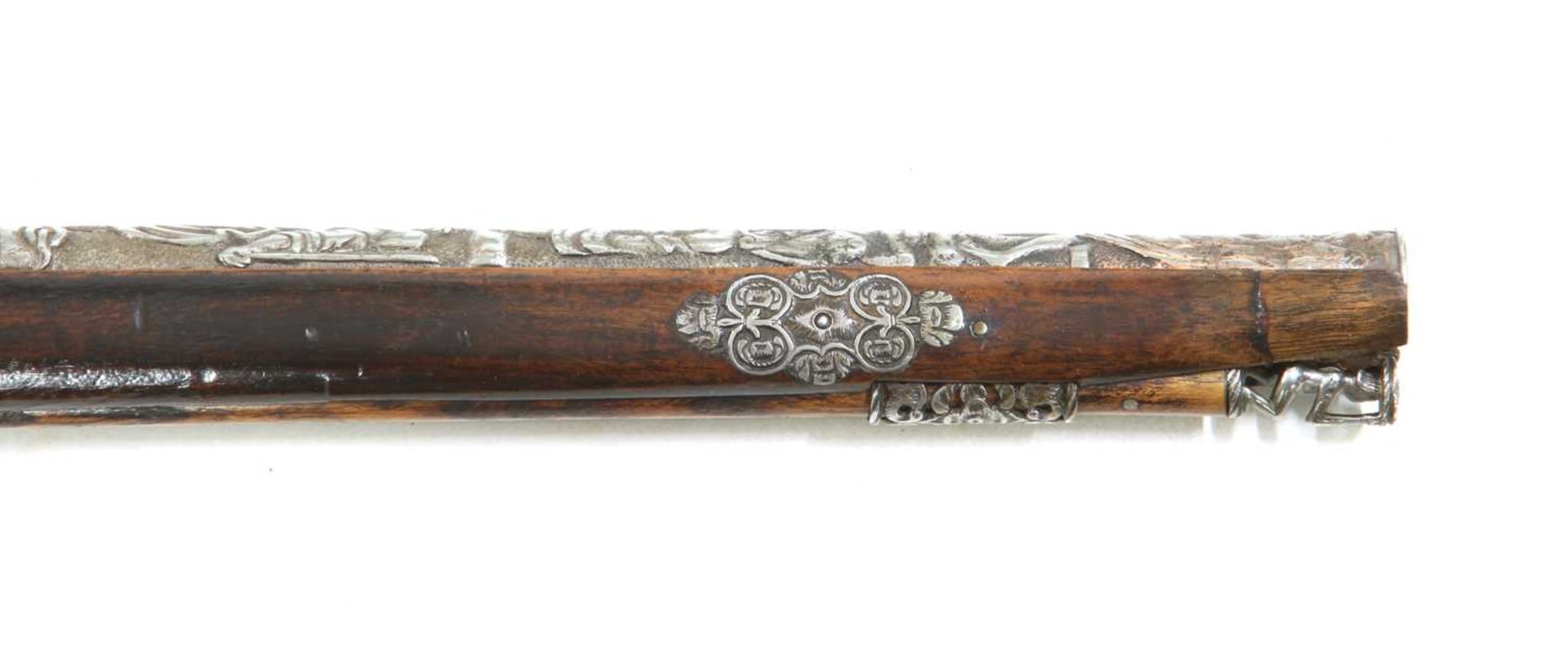 A Brescian Miquelet lock long-barrelled pistol, - Image 6 of 6