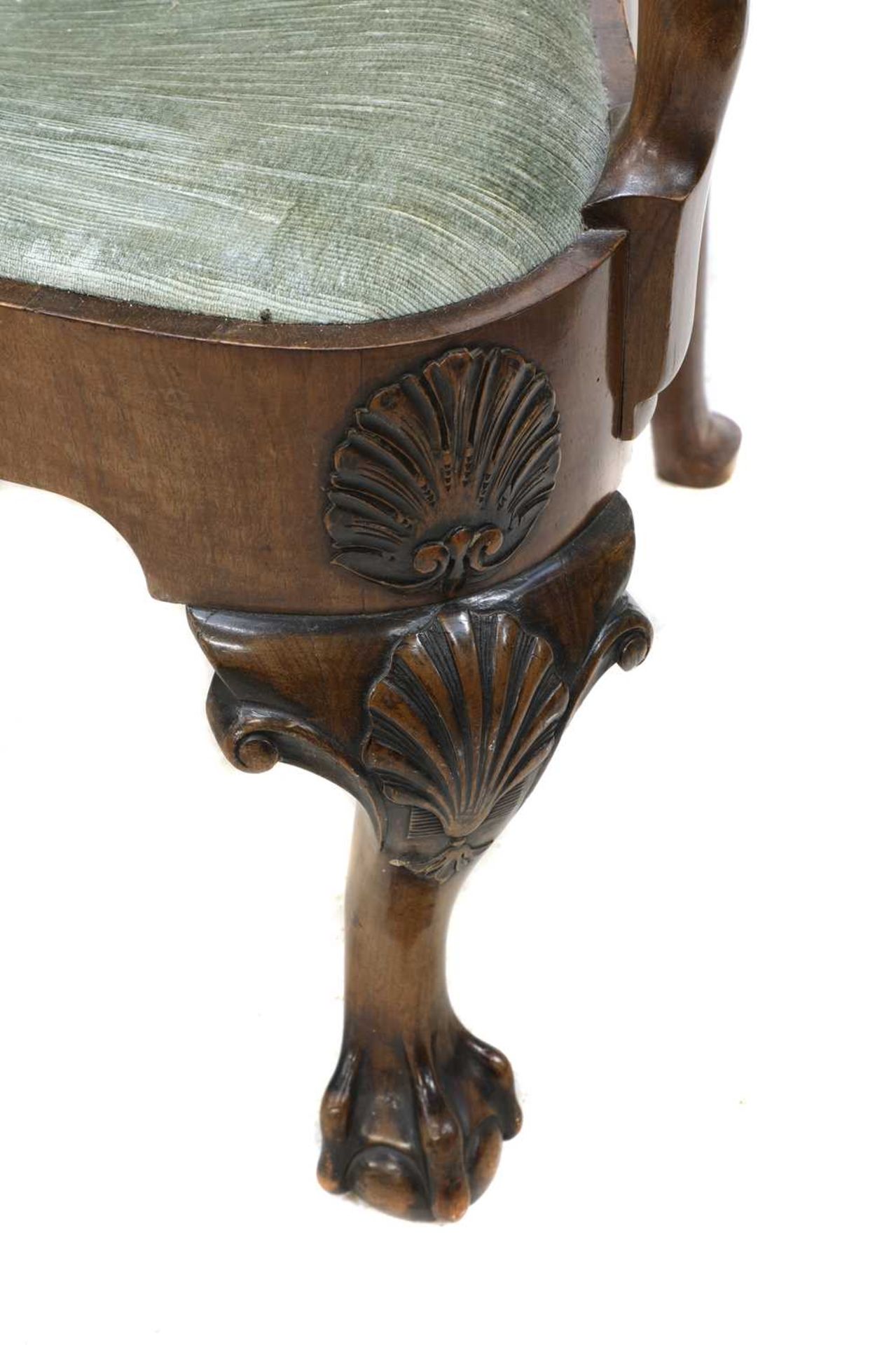 A George II-style walnut two-seater settee, - Image 8 of 10