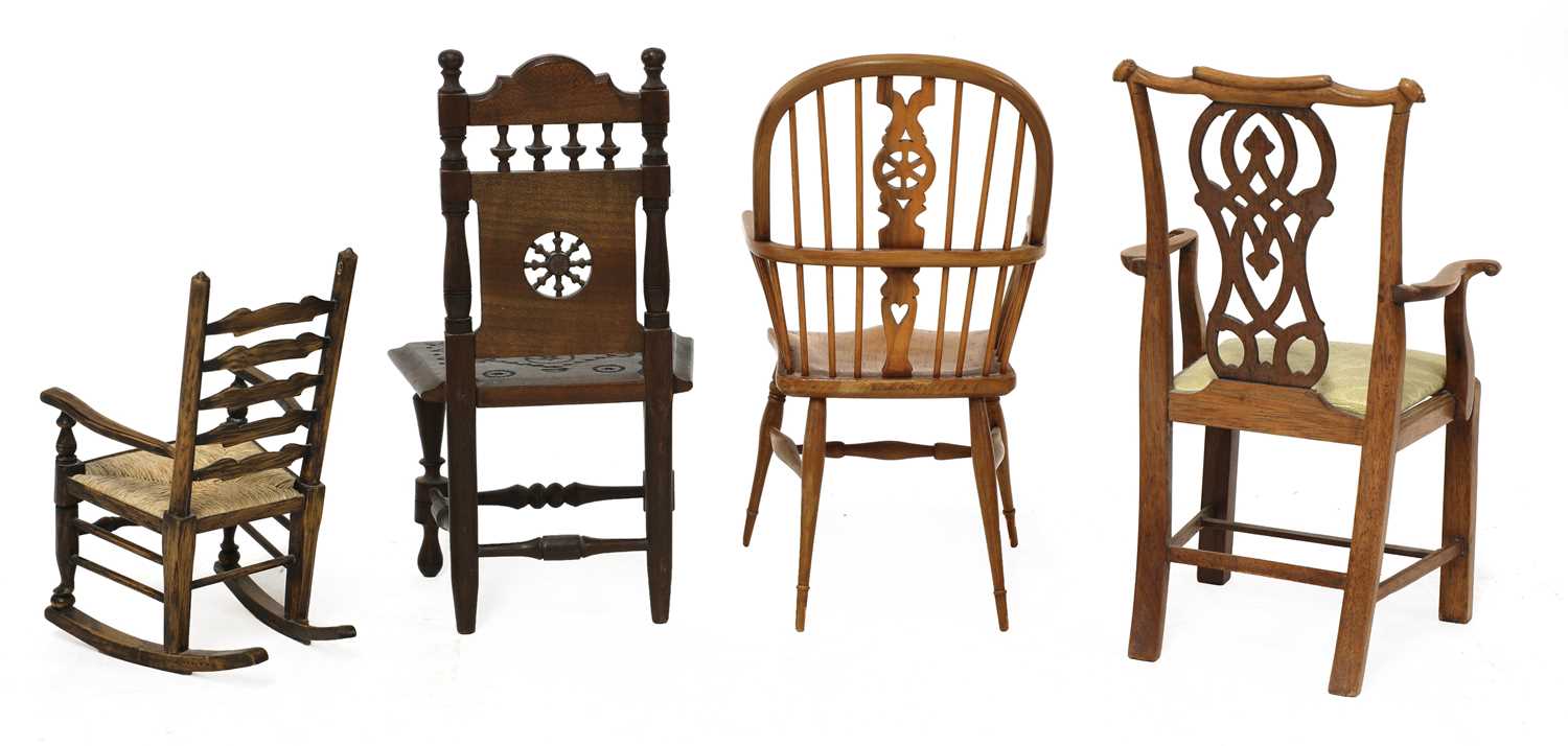 Four apprentice models of chairs, - Image 2 of 4