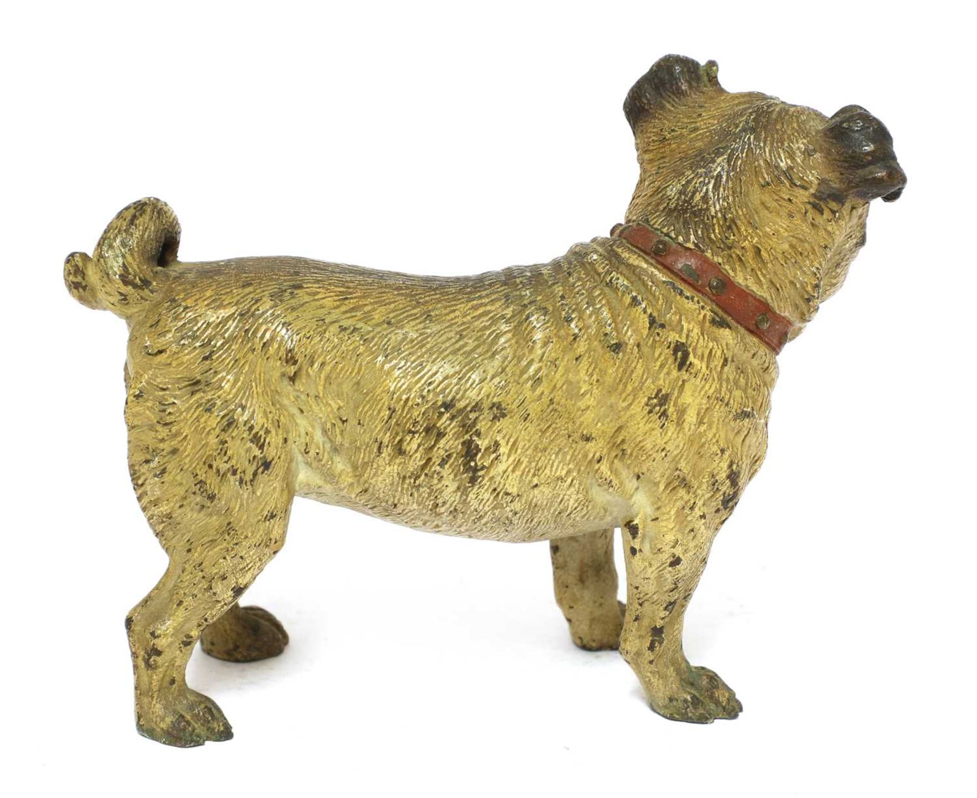 A cold-painted bronze pug, - Image 2 of 3