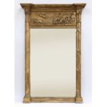 A Regency-style giltwood pier mirror,