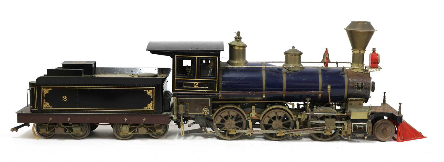 A 3½in gauge O S Porter 2-6-0 live steam coal fired Mogul locomotive and tender, - Image 2 of 5