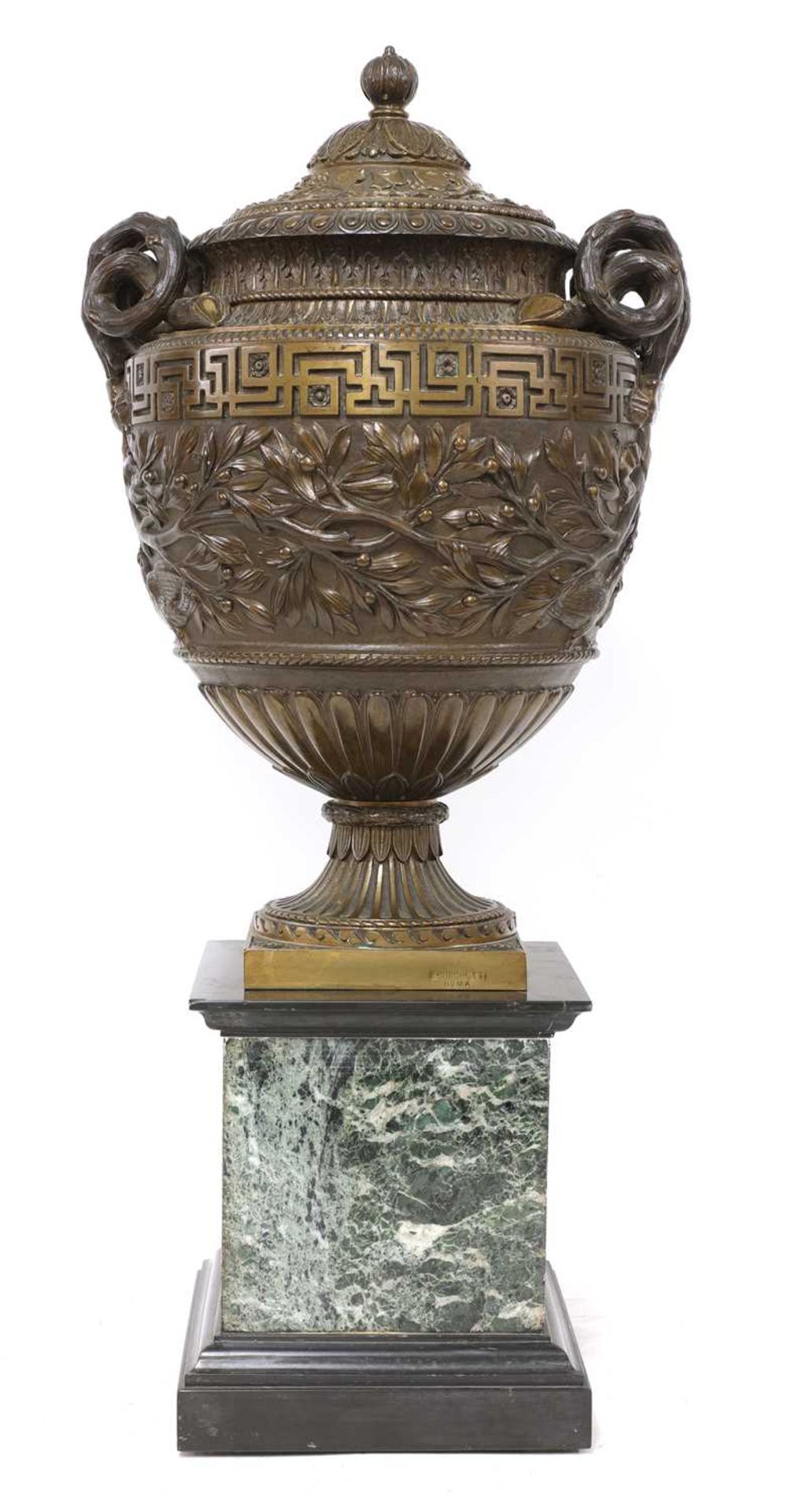 An Italian grand tour bronze urn by Boschetti (1820-1870), - Image 2 of 8