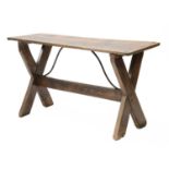 An oak tavern table,