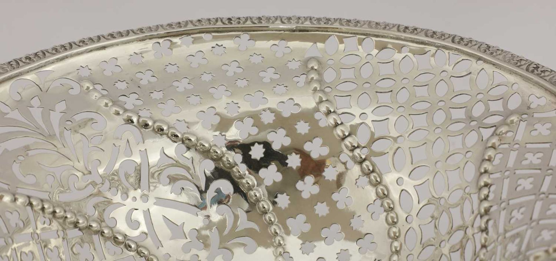 A George III silver cake basket, - Image 3 of 4