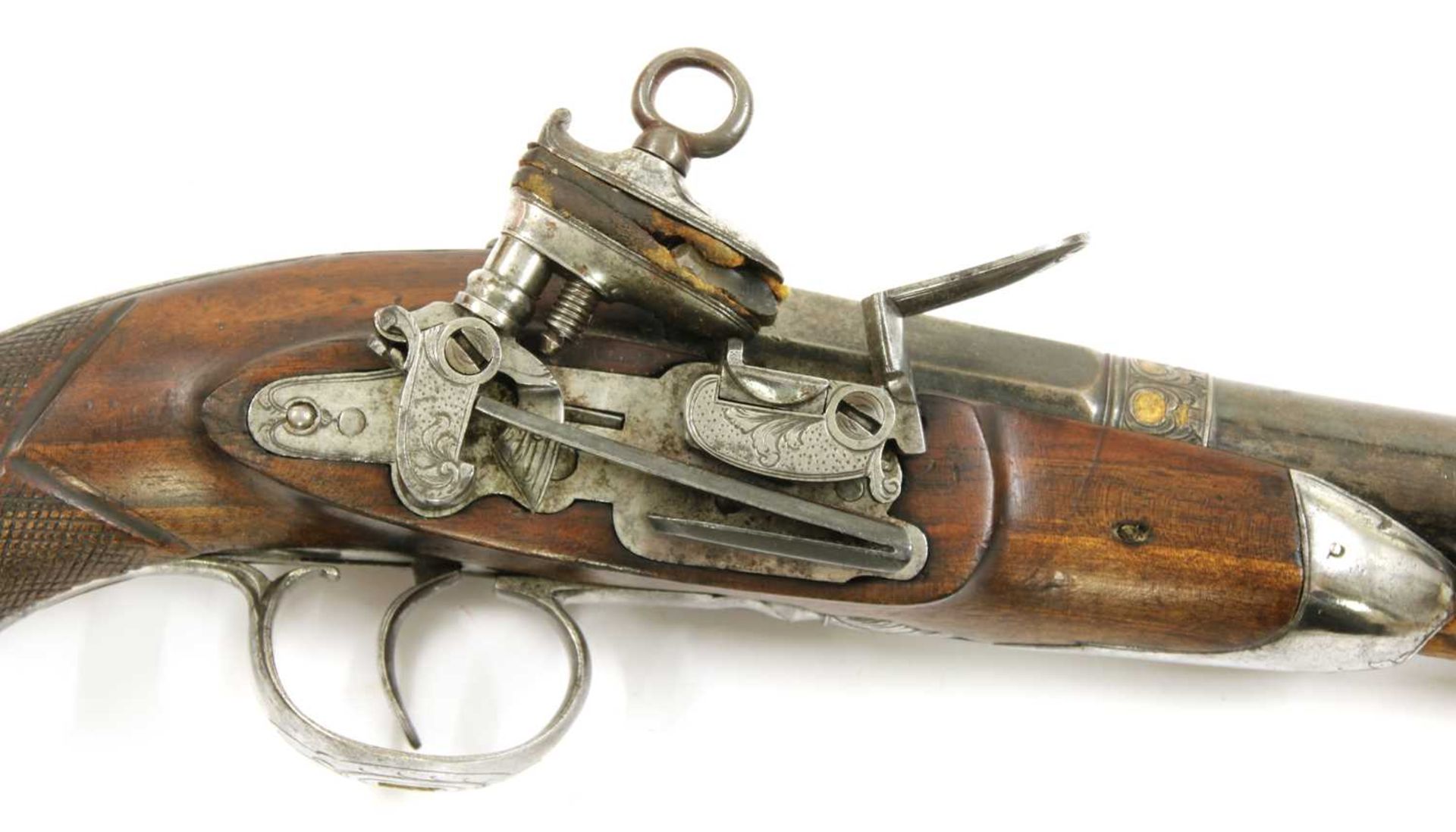 A Spanish miquelet lock belt pistol, - Image 3 of 4