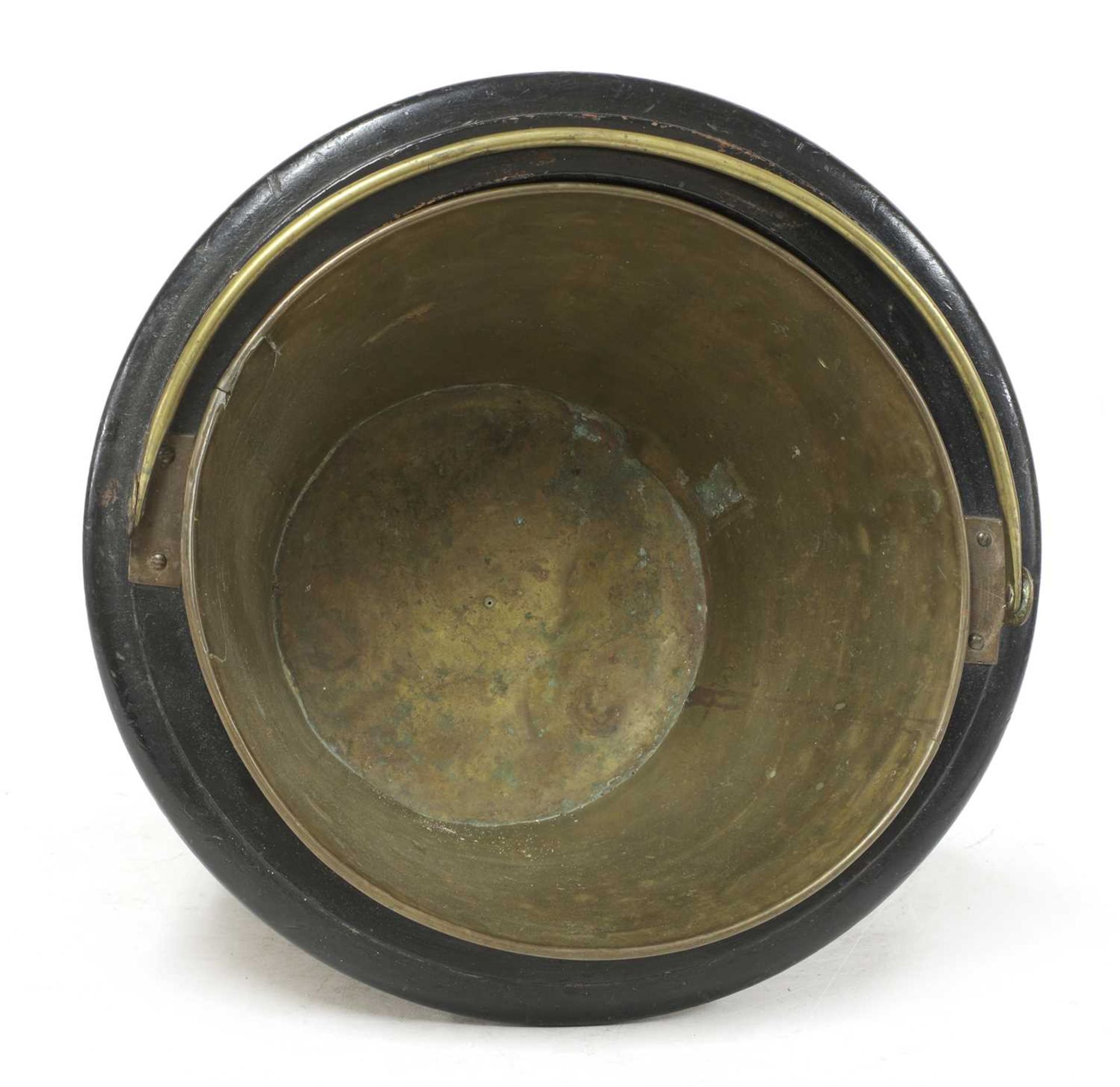 A Dutch ebonised peat bucket, - Image 3 of 4