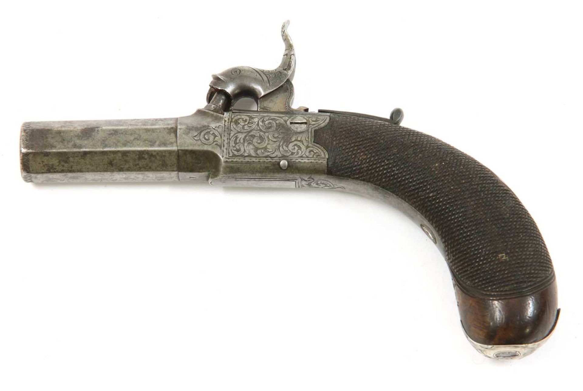 A percussion pocket pistol,