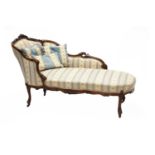 A Victorian chaise longue,