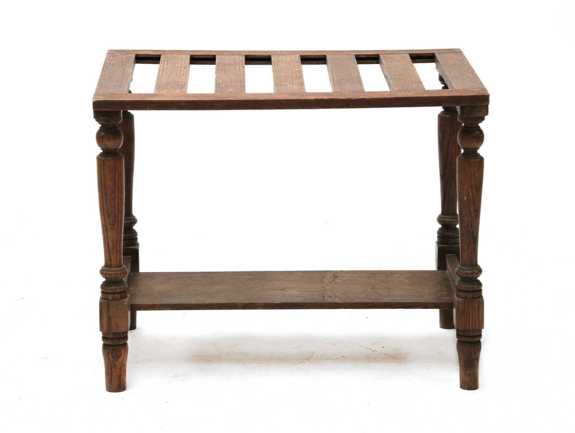 A country oak luggage stand, - Image 2 of 5