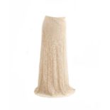 A Ralph Lauren pale pink beaded evening skirt